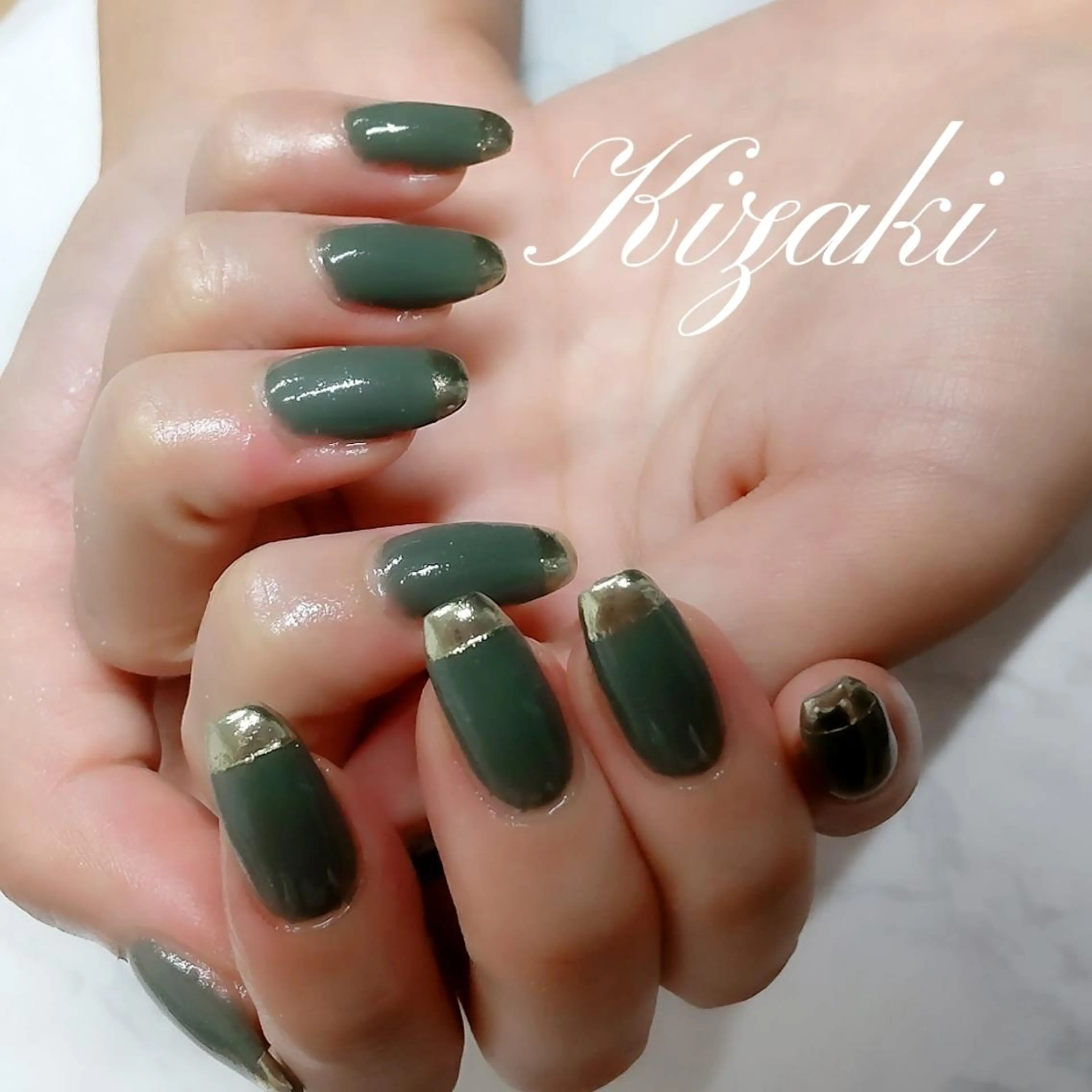 ネイル フレンチネイル ミラーネイル Kizaki.. Saoriのマツエク・マツパデザイン