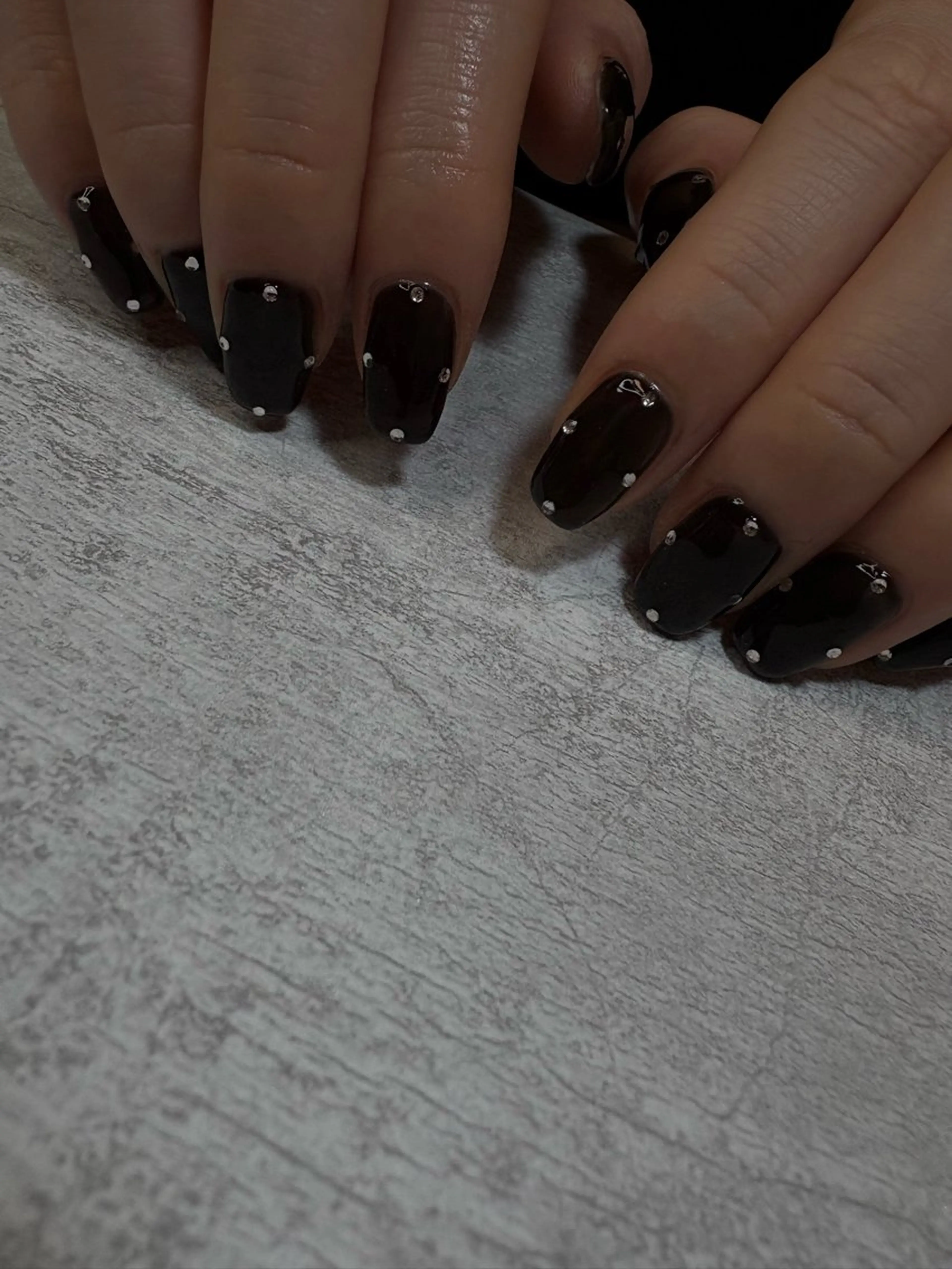 ネイル アートネイル 持ち込み ワンカラーネイル ストーンネイル BEAUTY GARDEN 【nail salon unseul】所属・nana .のネイルデザイン