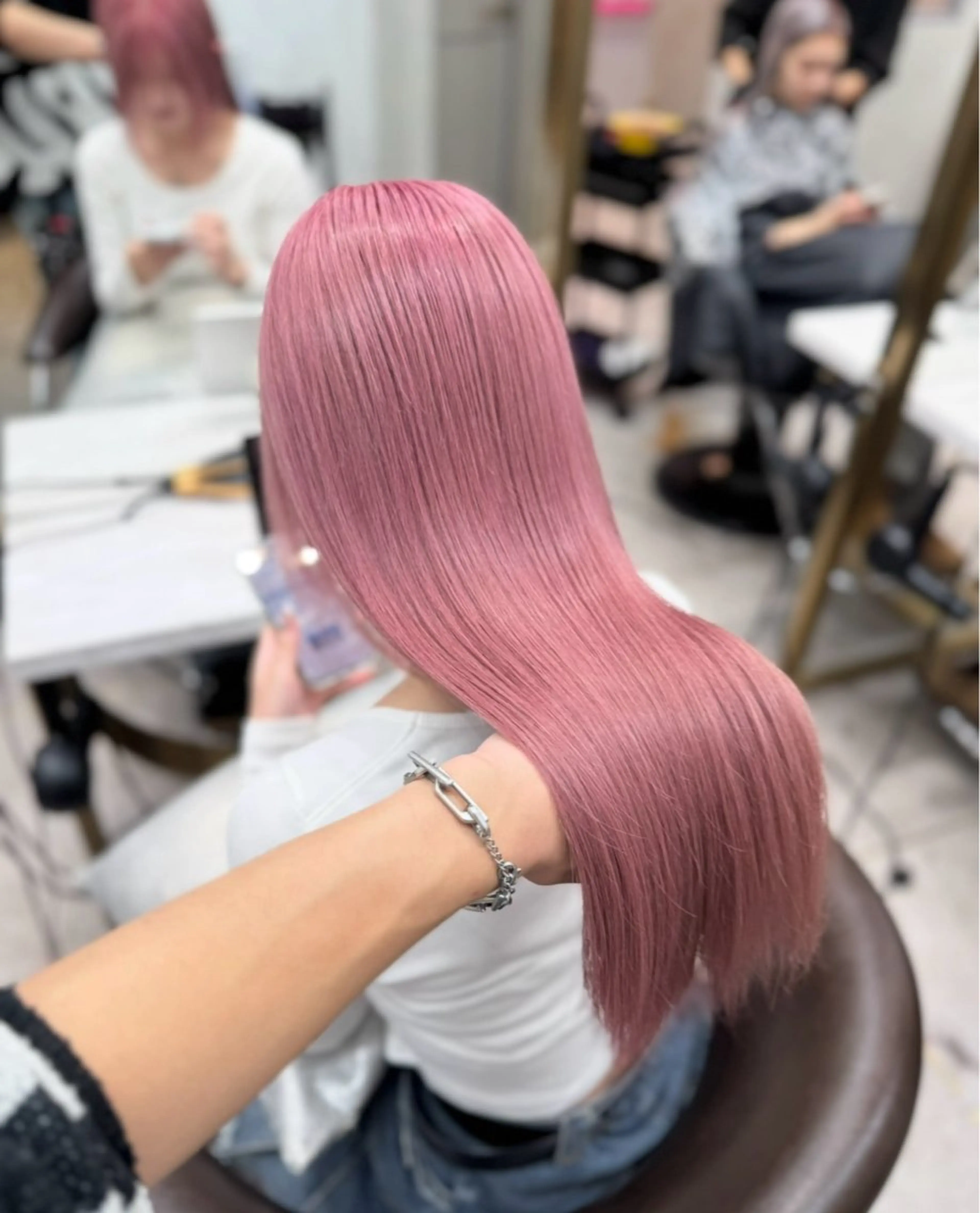 ロング 縮毛矯正 ヘアカラー 璃 音のヘアスタイル