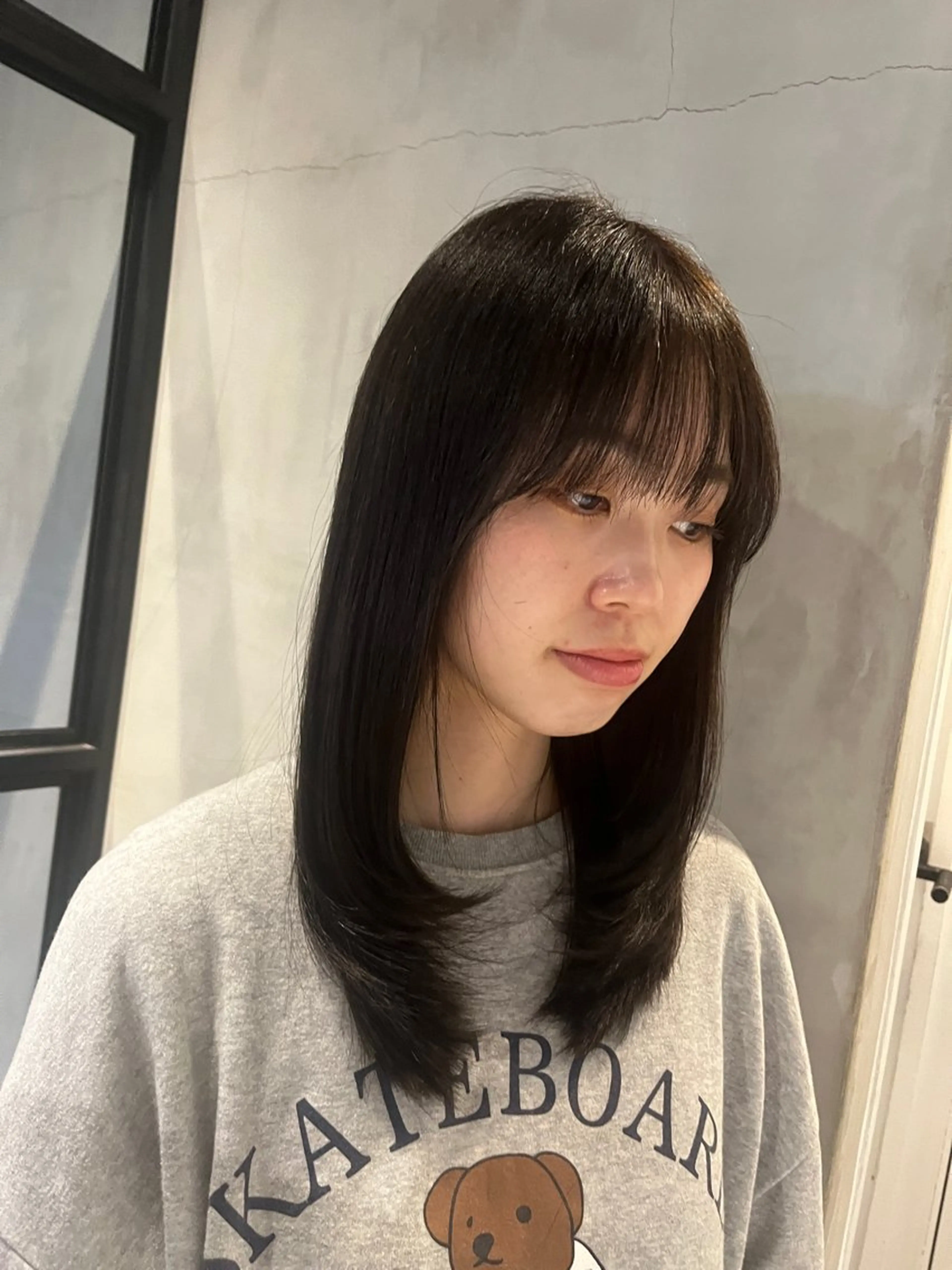 ロング 顔まわりレイヤー 顔周りカット レイヤーカット ちせ/ 透明感カラー /調布˚ 🦢₊✧のヘアスタイル