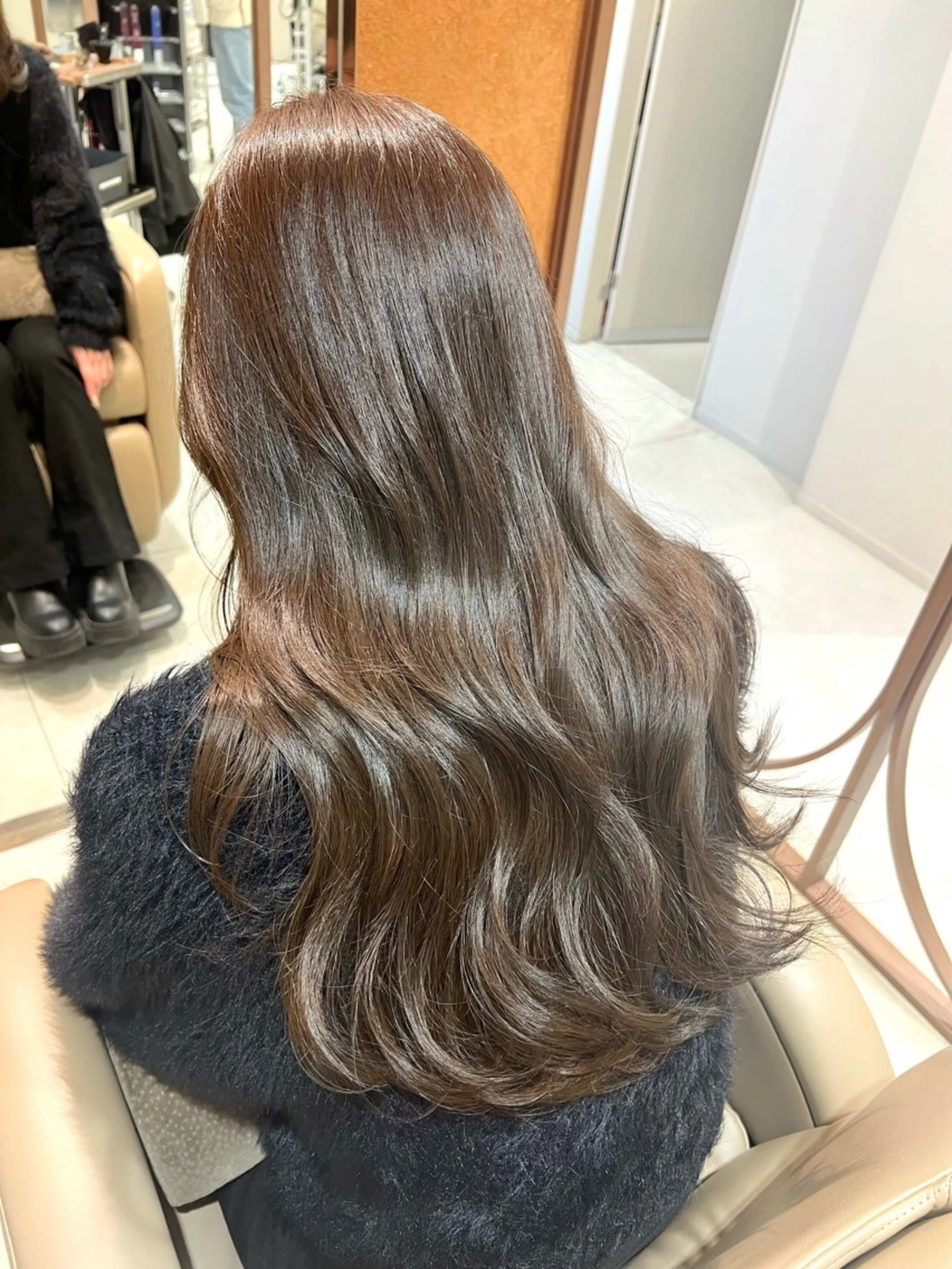 ロング カット ヘアカラー トリートメント 酸性ストレート/ブリ ーチなし/中村 匠のヘアスタイル