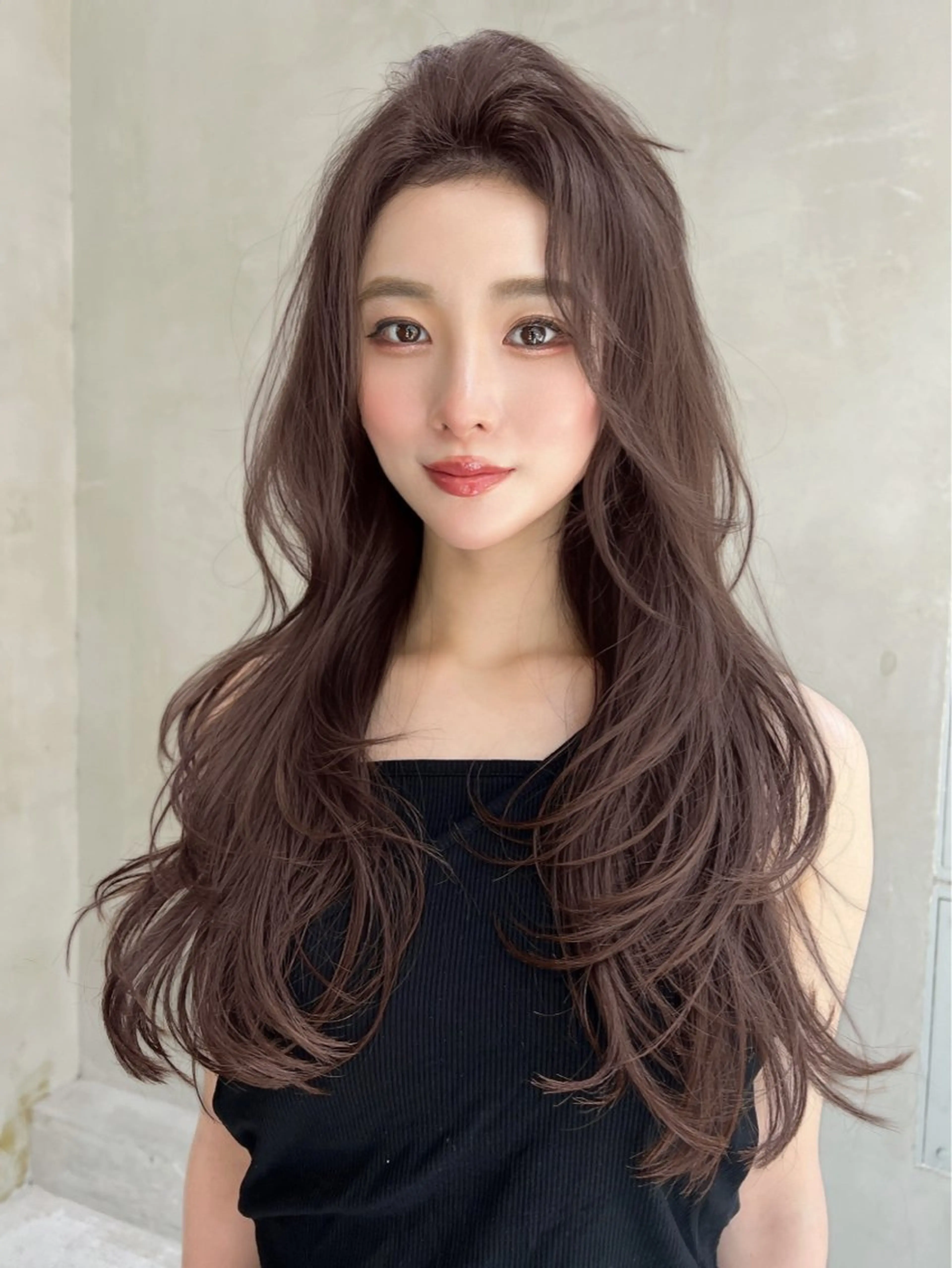 ロング レイヤーカット／韓国 🤎きのした いちかのヘアスタイル