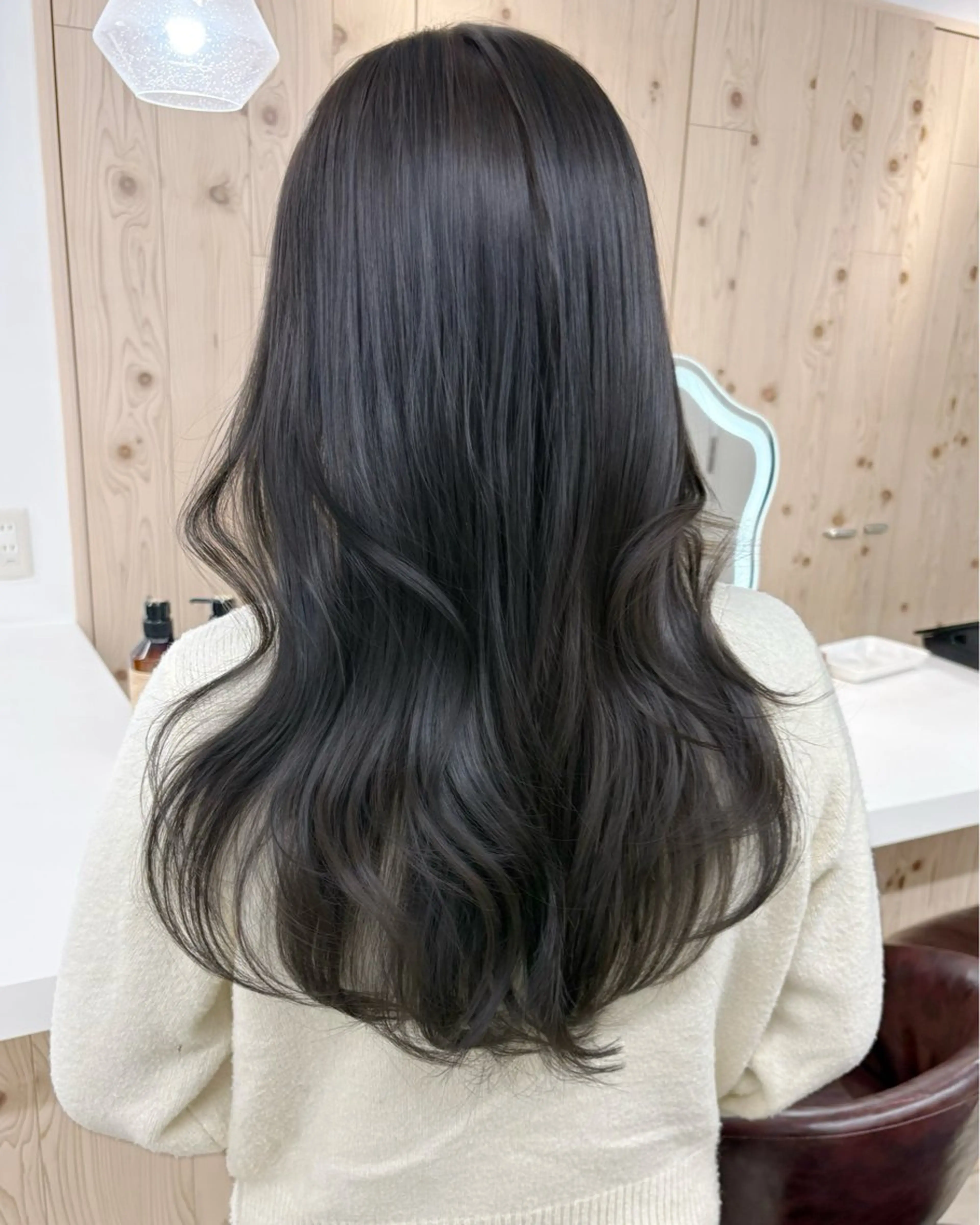 セミロング カラー カット ヘアカラー トリートメント ヘアセット 新宿/韓国ヘア/ 髪質改善ストレートのヘアスタイル