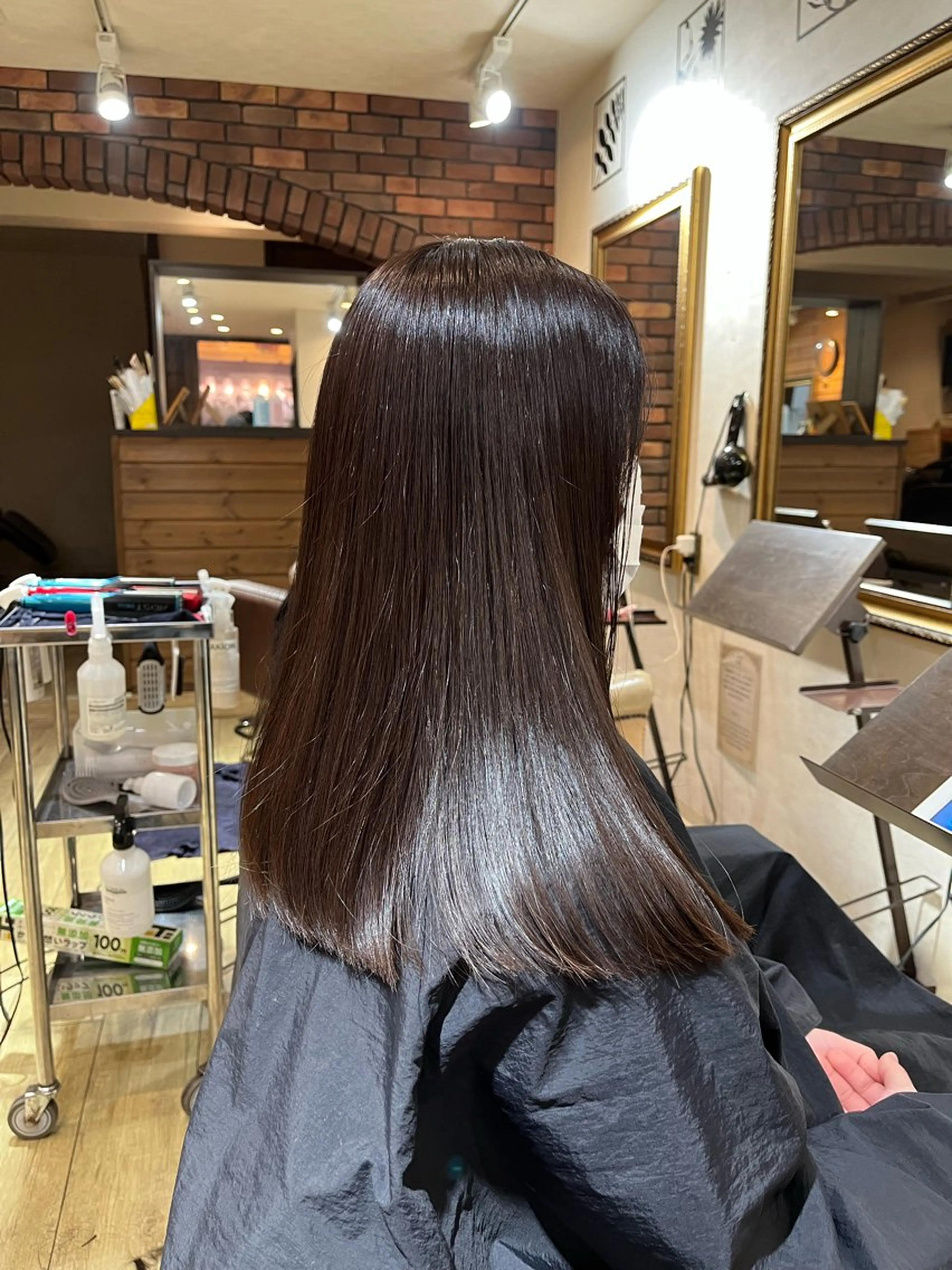 セミロング カラー ブリーチ ブラウンカラー ヘアカラー 中園康 /カラー/ブリーチのヘアスタイル