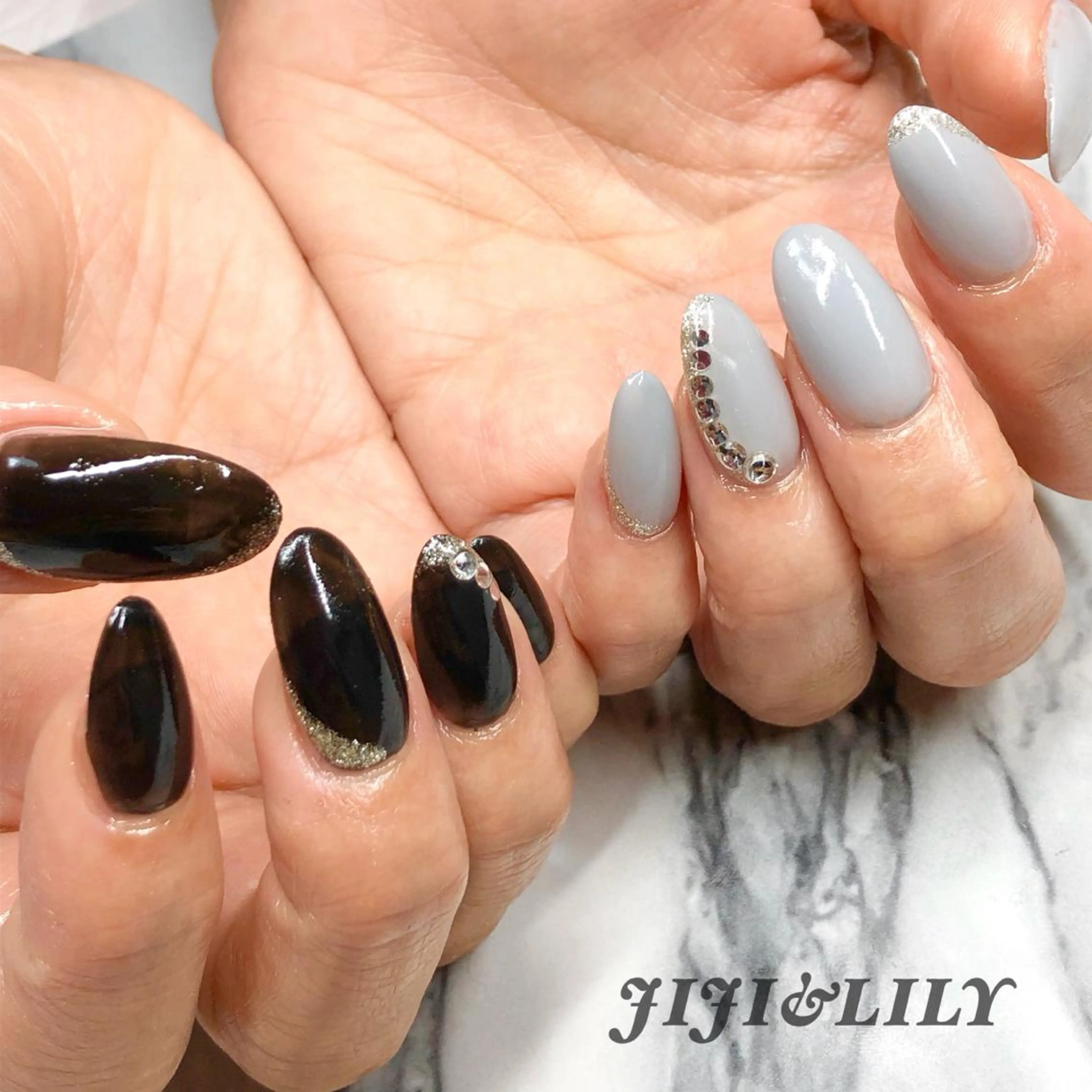 ネイル ラメ(グリッター) ストーンネイル 豊田 圭子のネイルデザイン