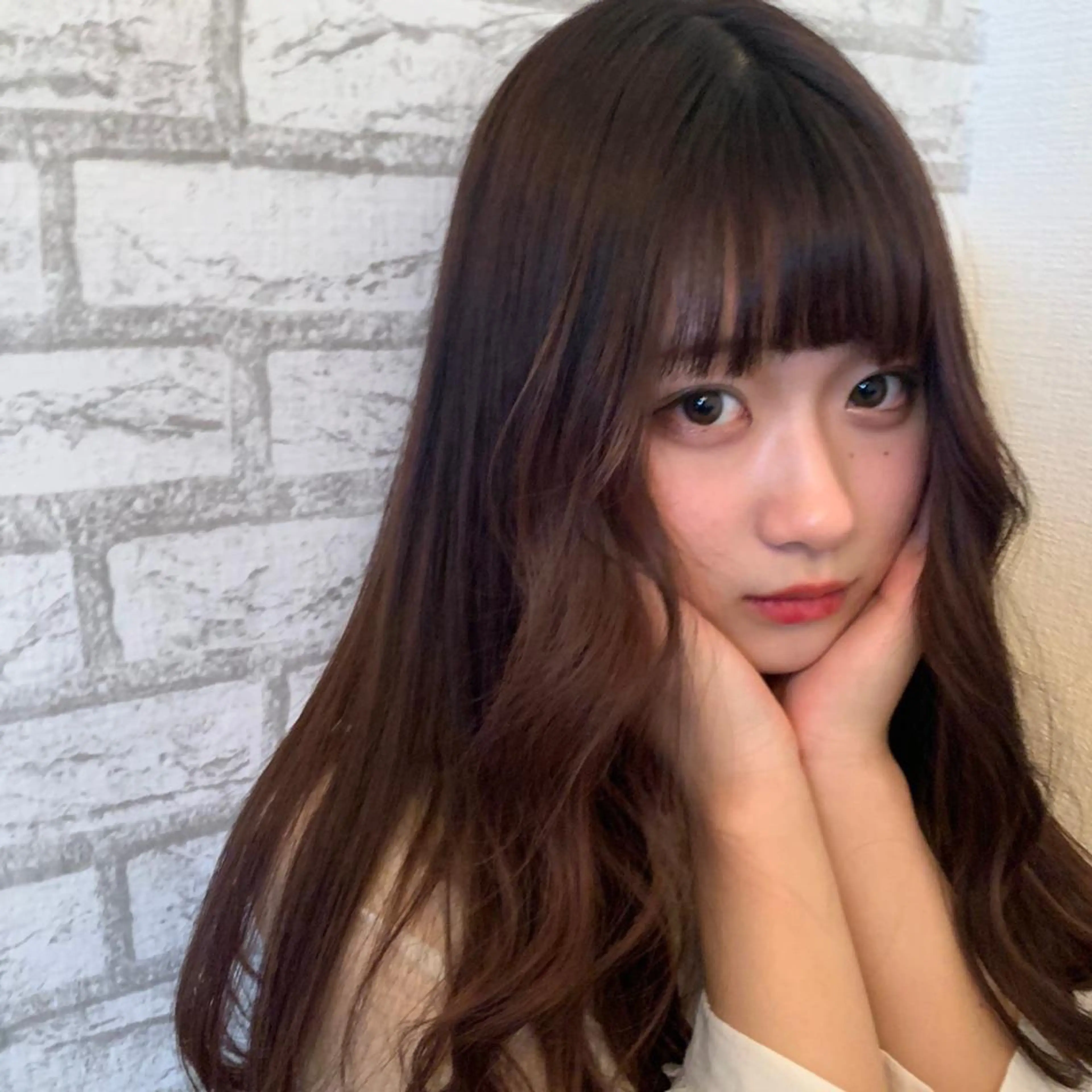 セミロング カラー ヘアアレンジ 美髪特化✨ 伊織✨縮毛矯正✨のヘアスタイル