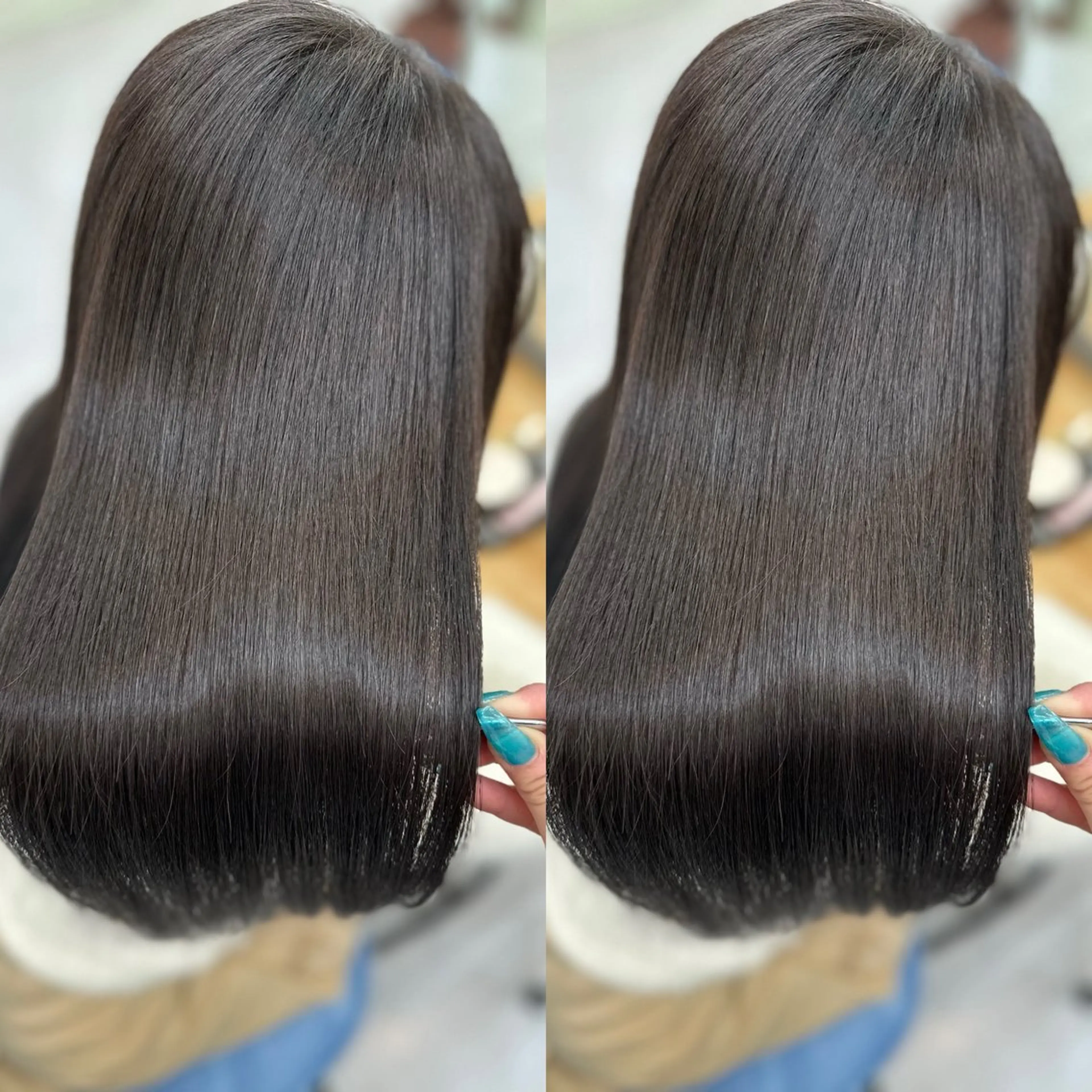 ロング 髪質改善🩵縮毛矯正 代々木/木下のヘアスタイル
