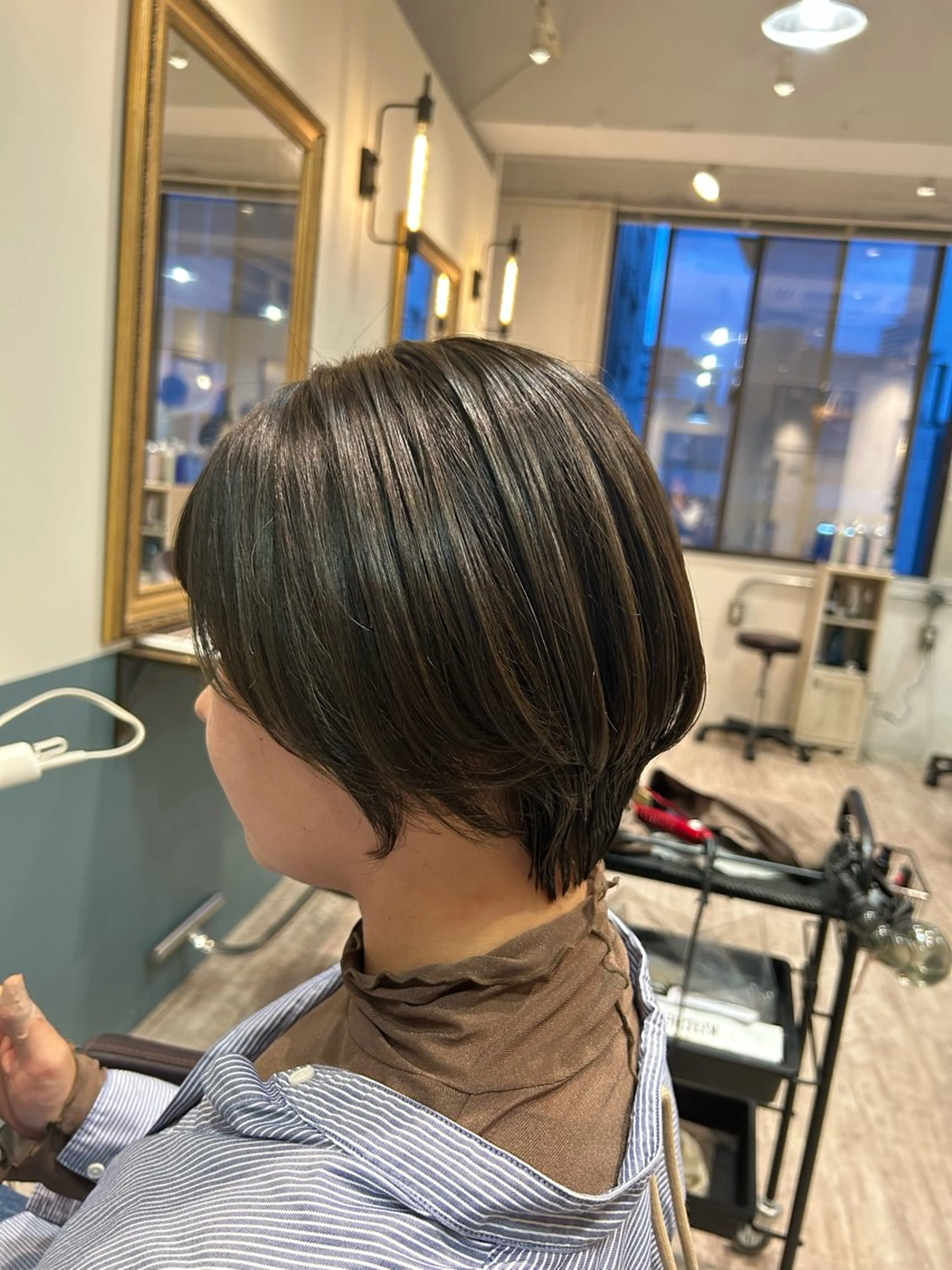 ショート カラー ショートボブ グレージュ ボブ ショートヘア カット ヘアカラー key5階 イソムラのヘアスタイル