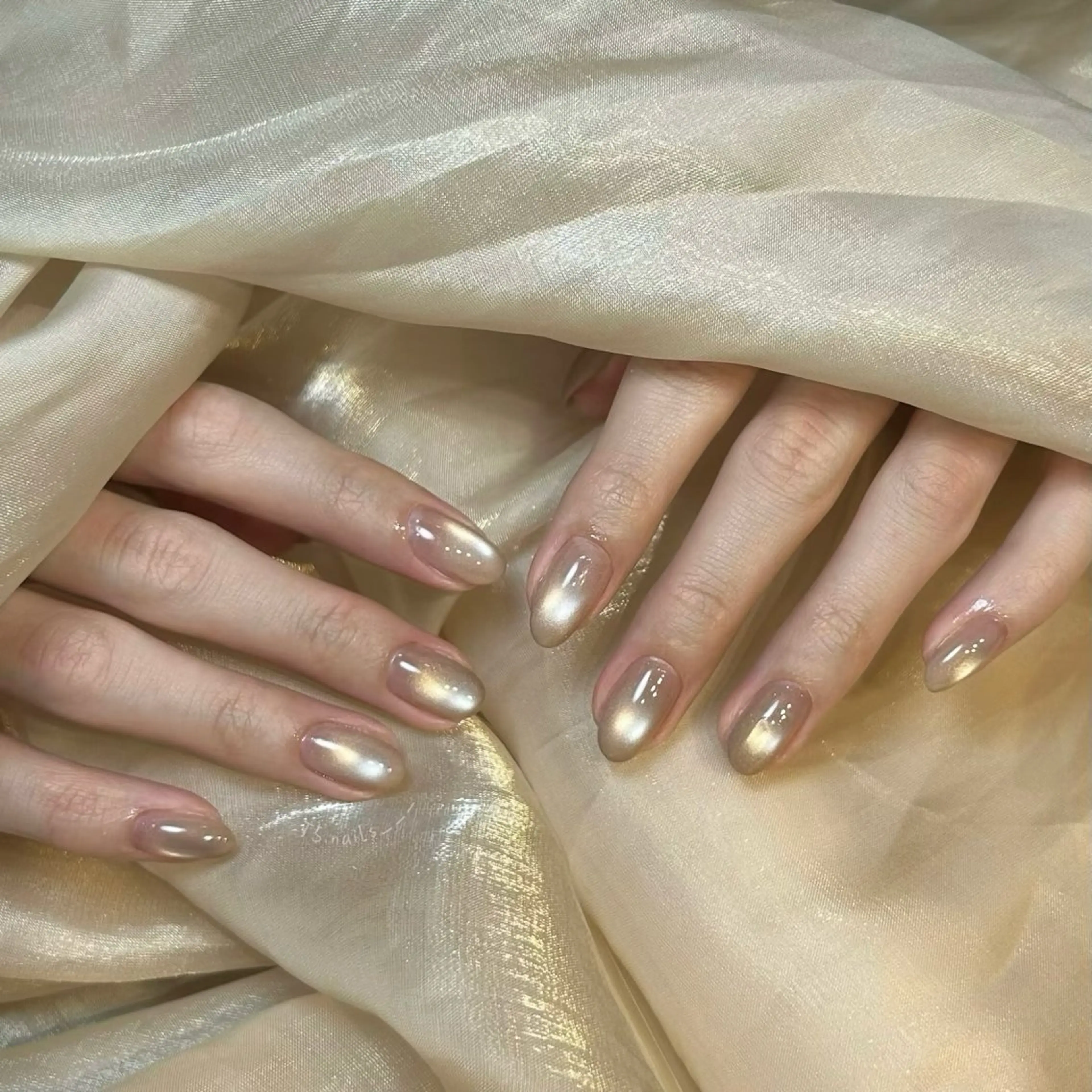 ネイル キラキラネイル マグネットネイル 持ち込み オフィスネイル シンプルネイル TS. nails___のネイルデザイン