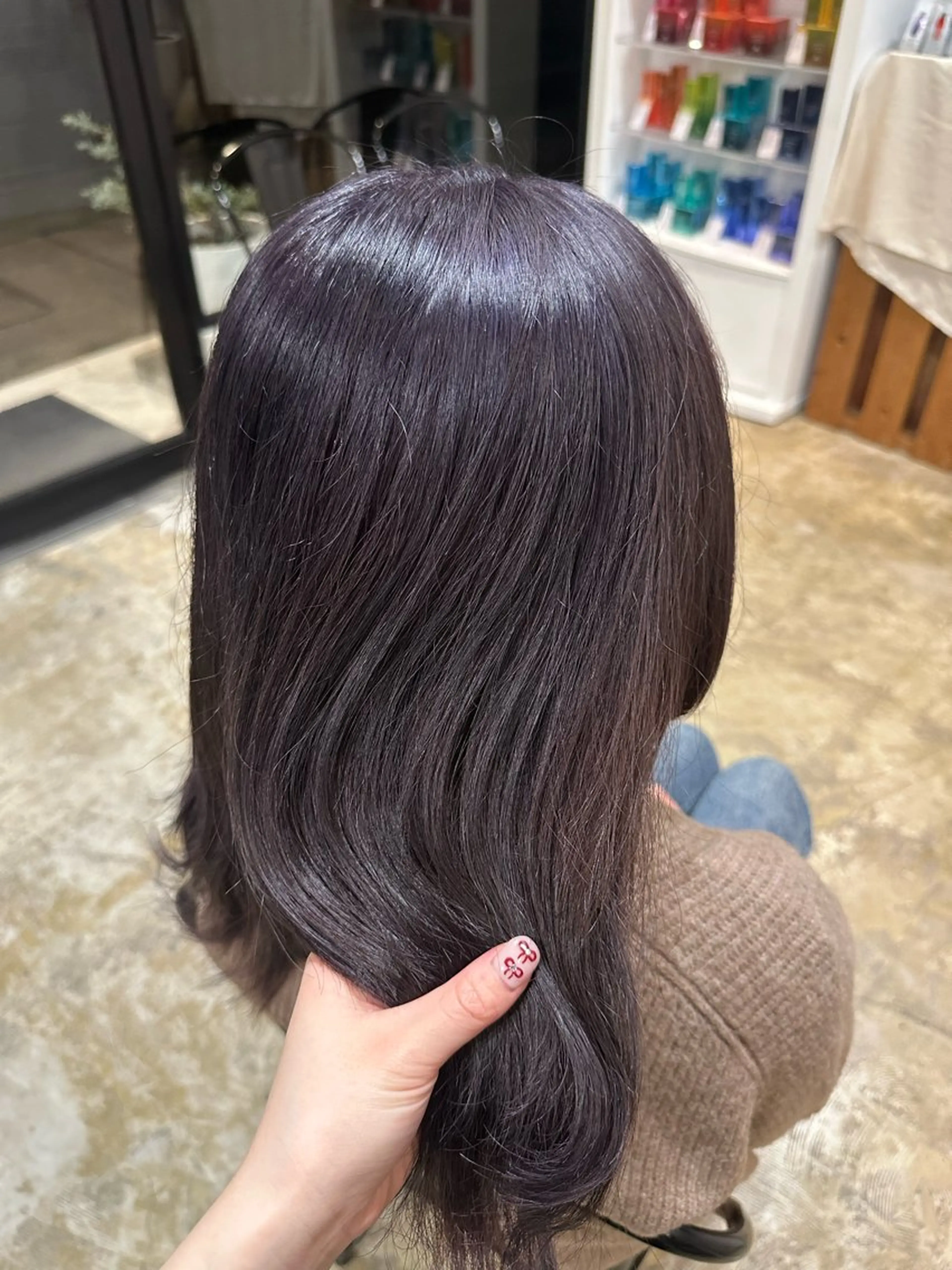 ミディアム カラー ベージュカラー ブリーチ ラベンダーカラー ラベンダーベージュ ヘアカラー 2do Yu-kiのヘアスタイル