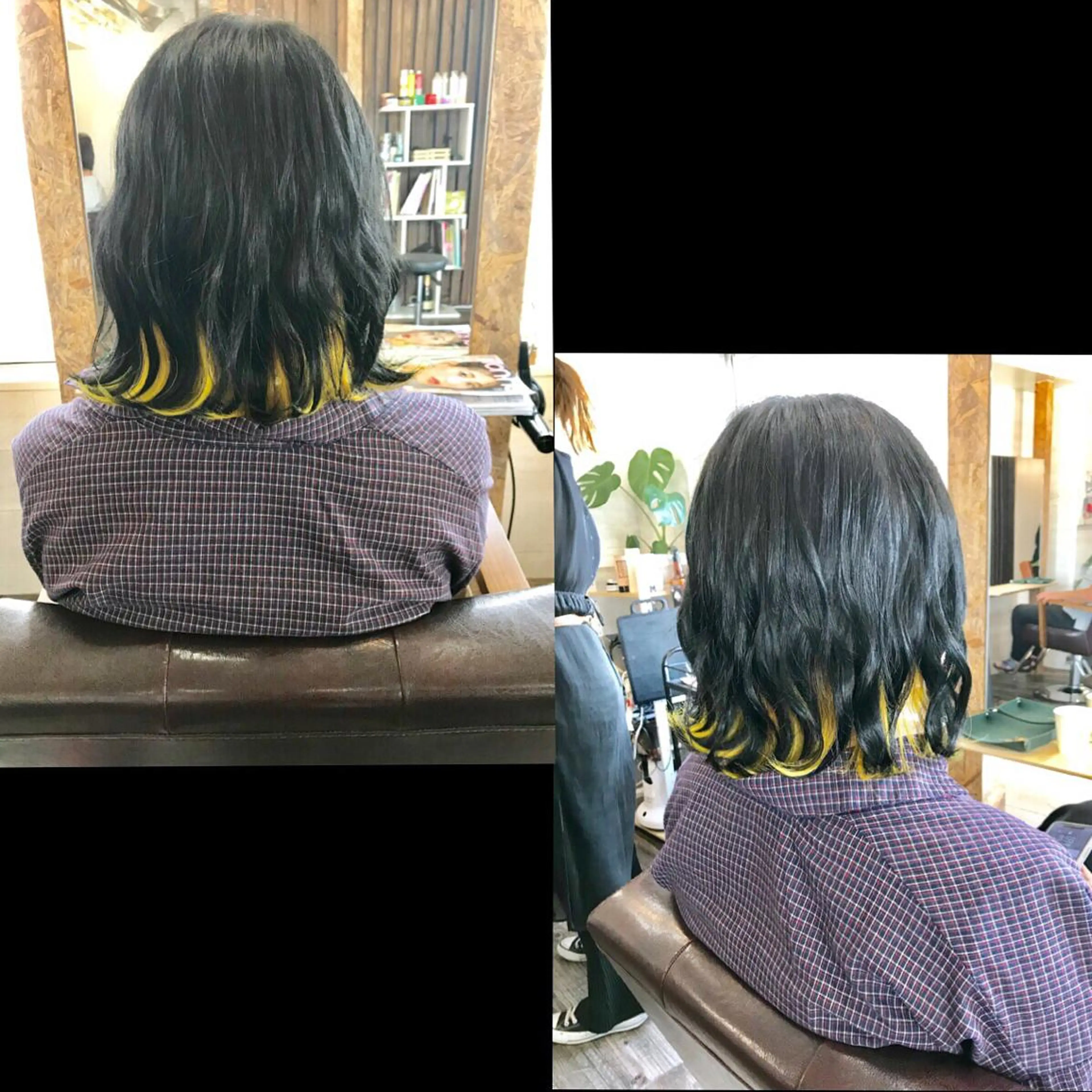 ミディアム カラー エクステ ✯カラー&編み込み エクステ✯池田智博✯のヘアスタイル