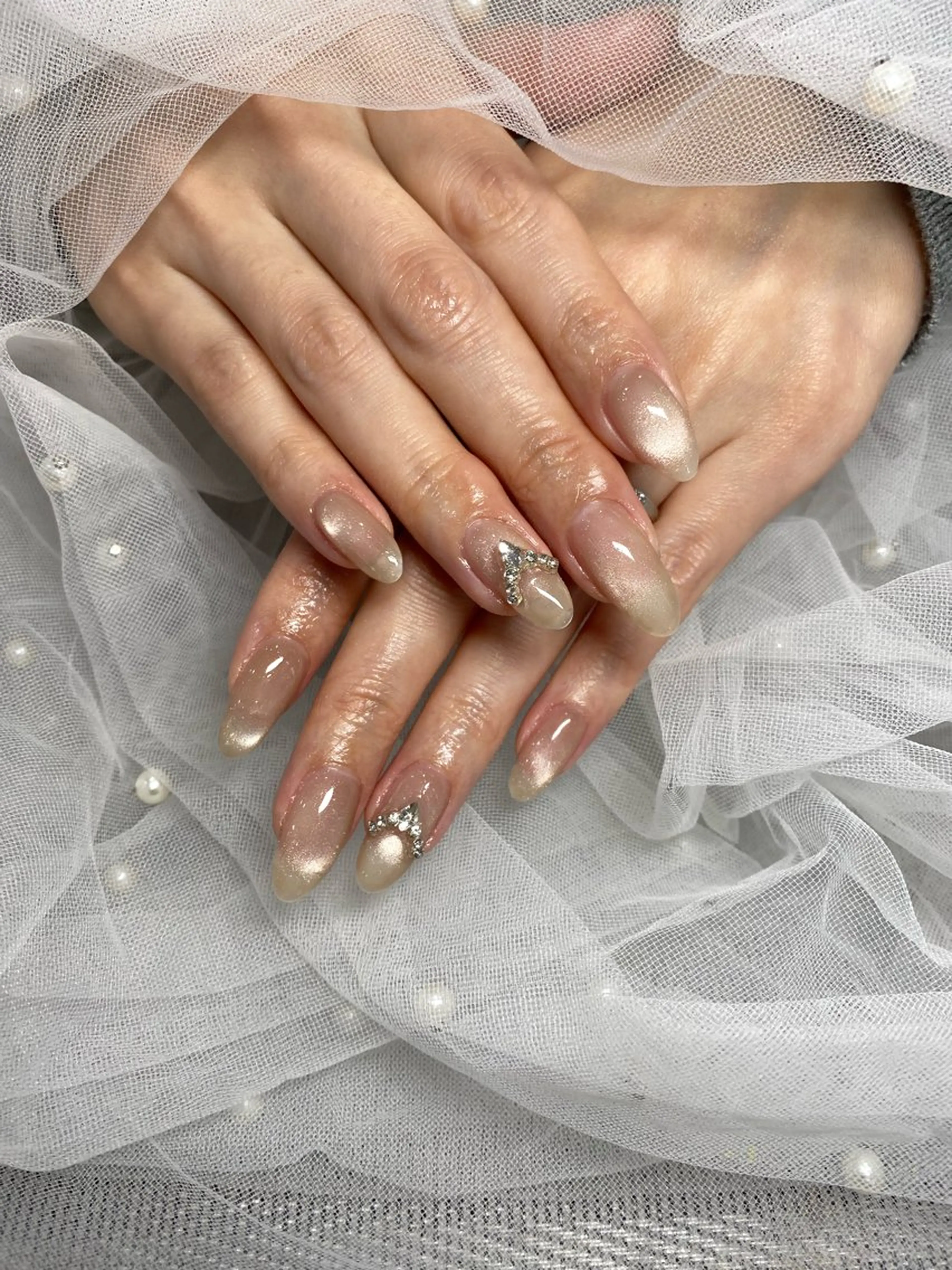 ネイル キラキラネイル マグネットネイル 🦋✨ MARIKO✨🦋のネイルデザイン