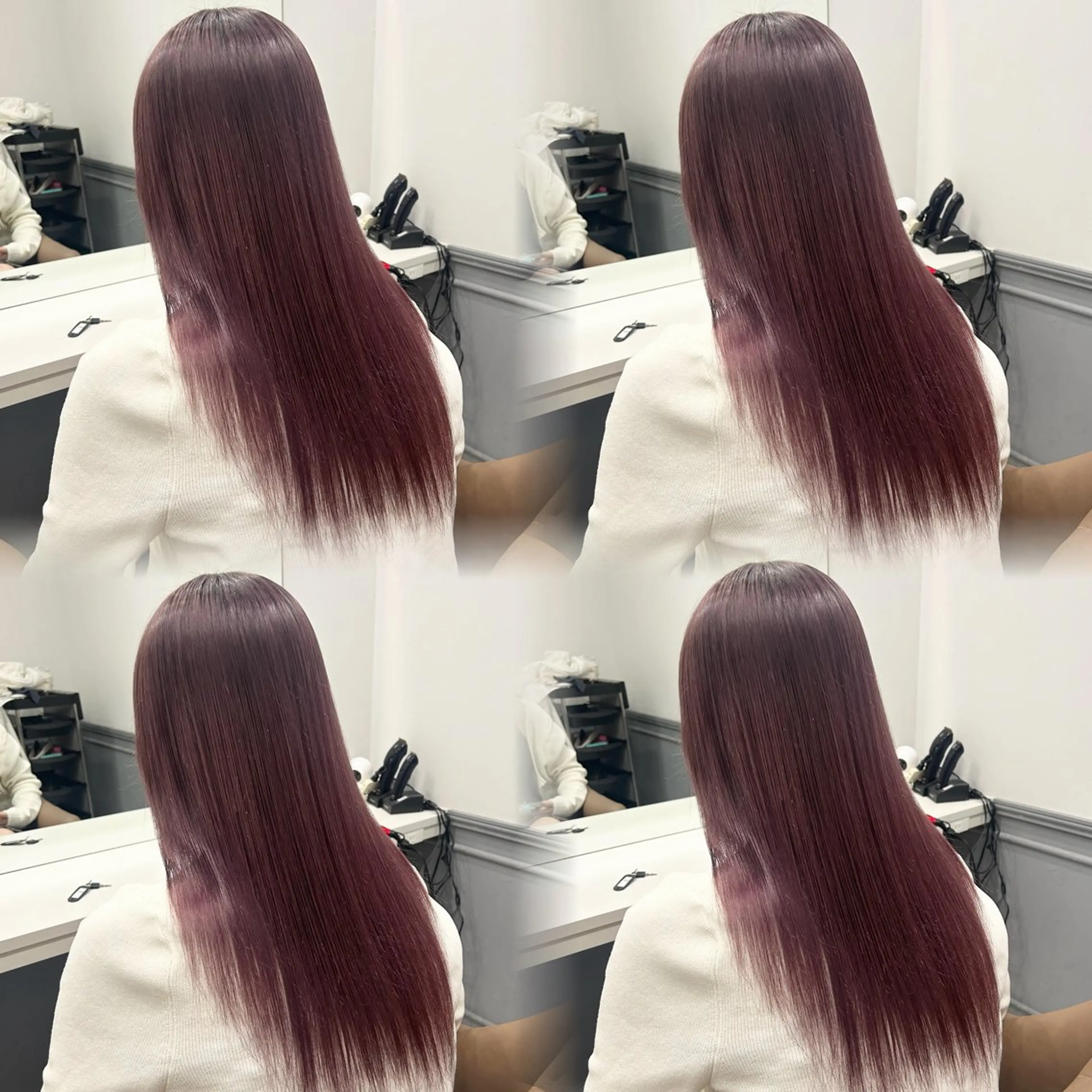 ロング カラー ヘアカラー トリートメント 🦋REISA🦋 エクステ×ハイトーンのヘアスタイル
