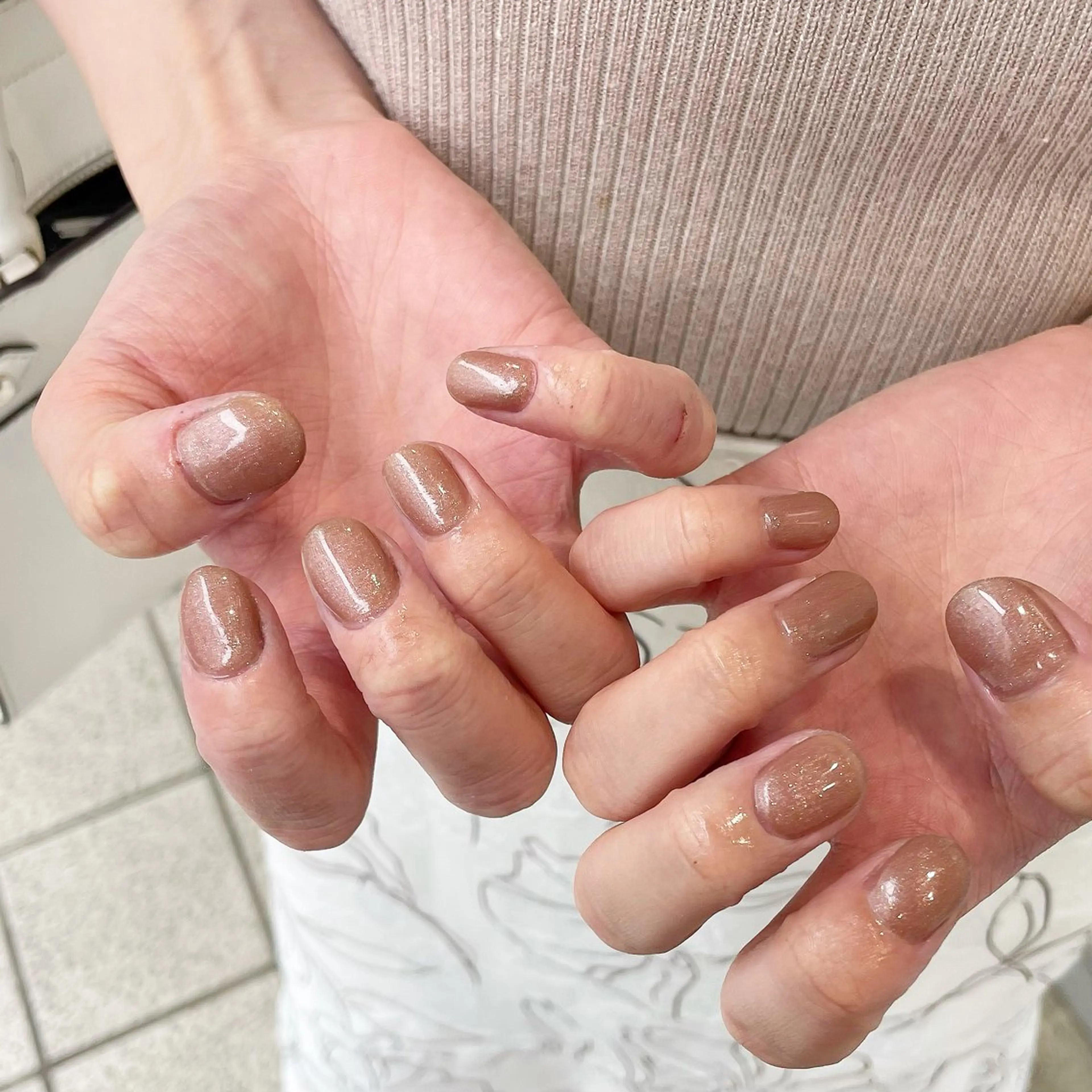 ネイル ラメ(グリッター) ワンカラーネイル ハンドネイル Bianca川越西口 KITAZAKI🫧のネイルデザイン