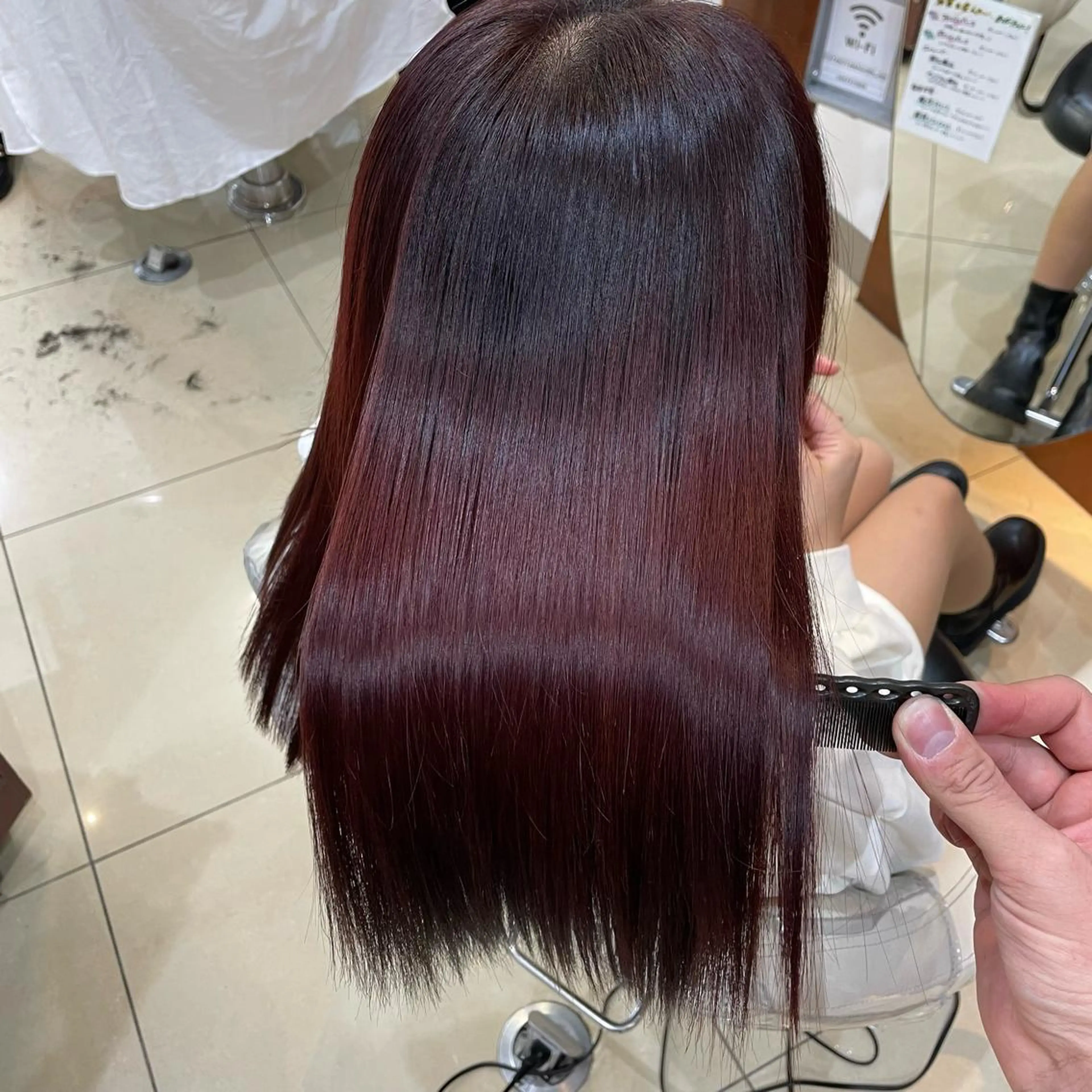 セミロング カラー パーマ 縮毛矯正/髪質改善 /韓国風　山川春輝のヘアスタイル