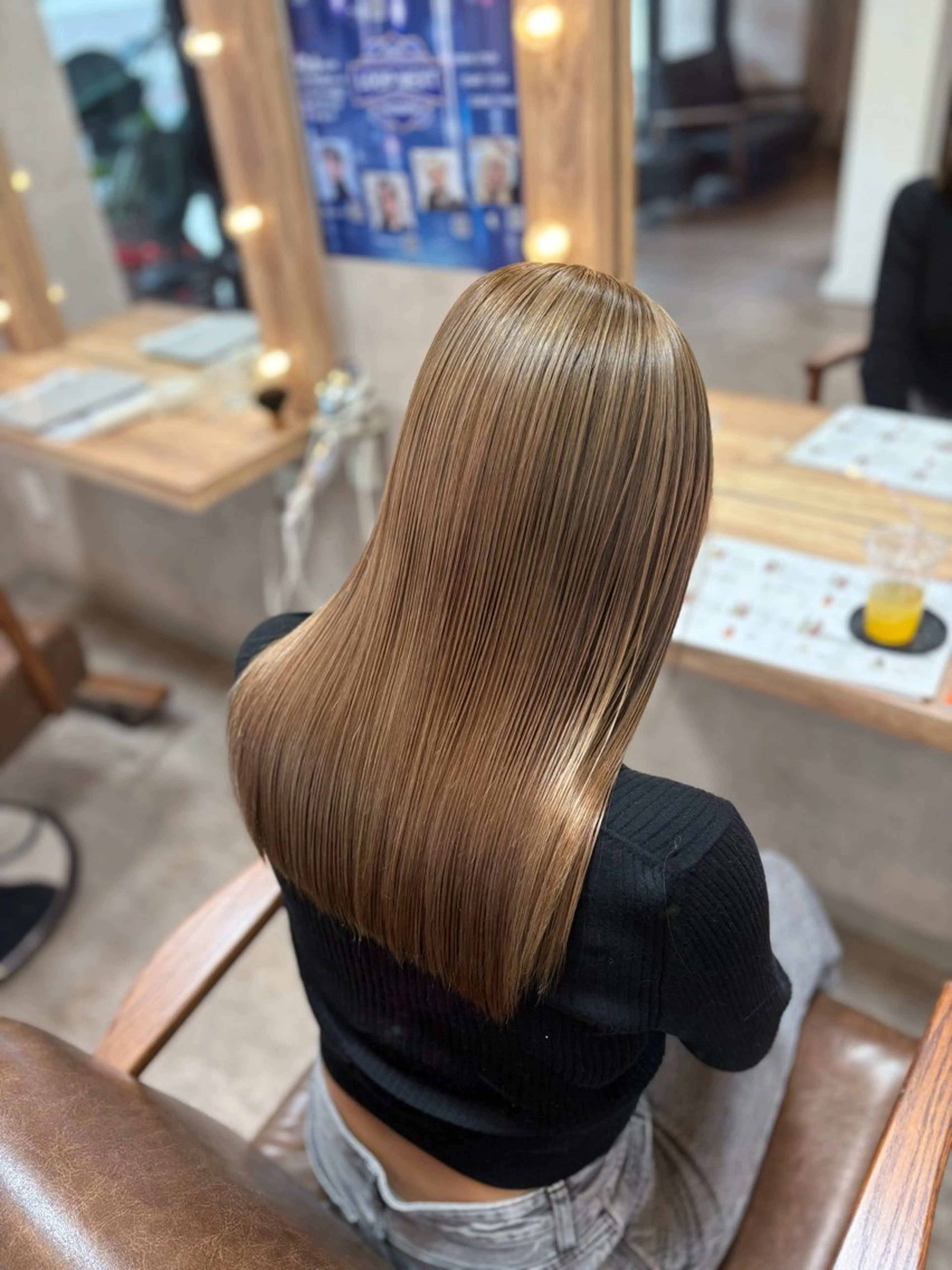 【新規】🌸Riens人気メニュー透明感カラー【美髪エステ】髪質改善トリートメント)の写真