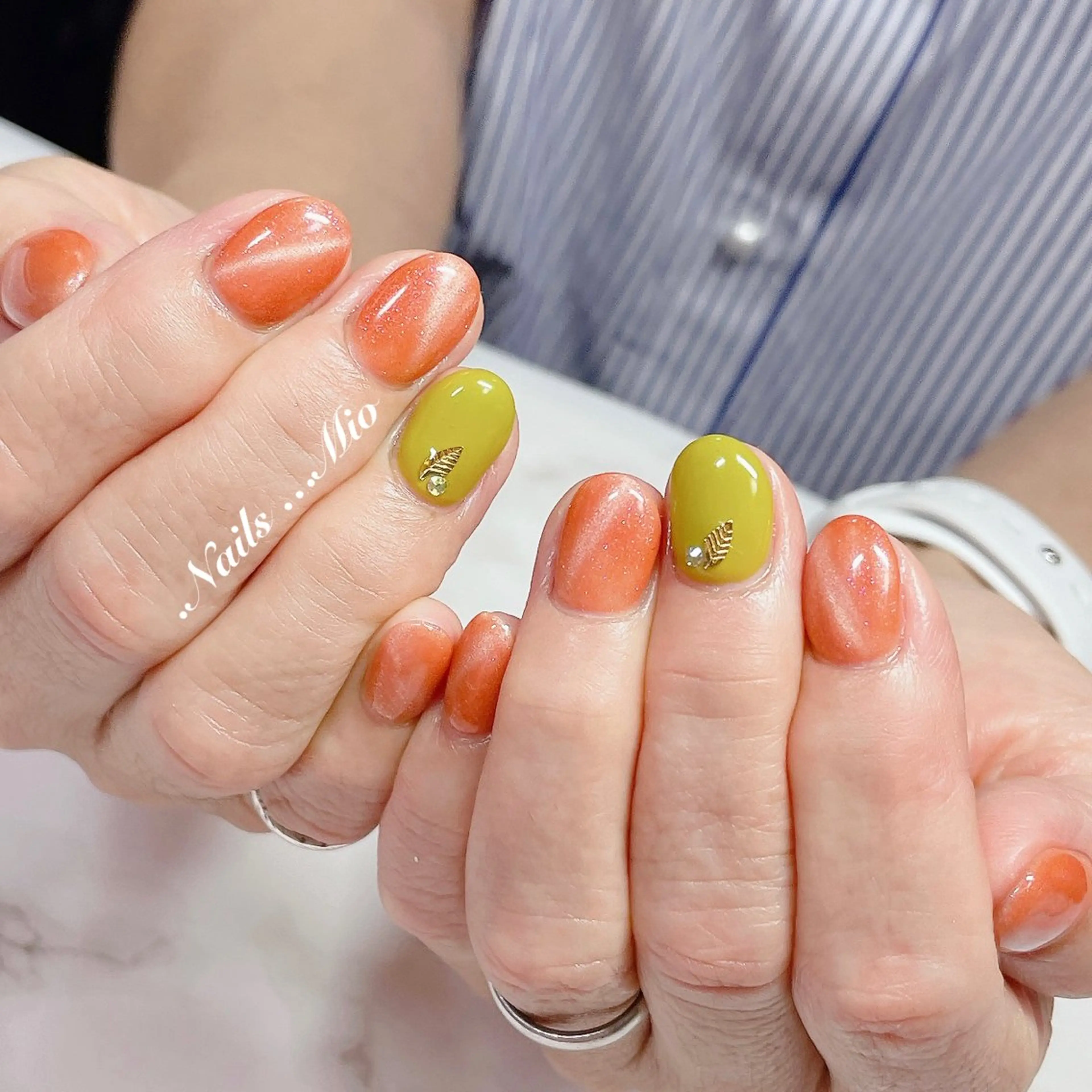 ネイル アートネイル ジェルネイル マグネットネイル マグネットワンカラー ワンカラーネイル .Nails Mio 赤羽西ネイルサロンのネイルデザイン