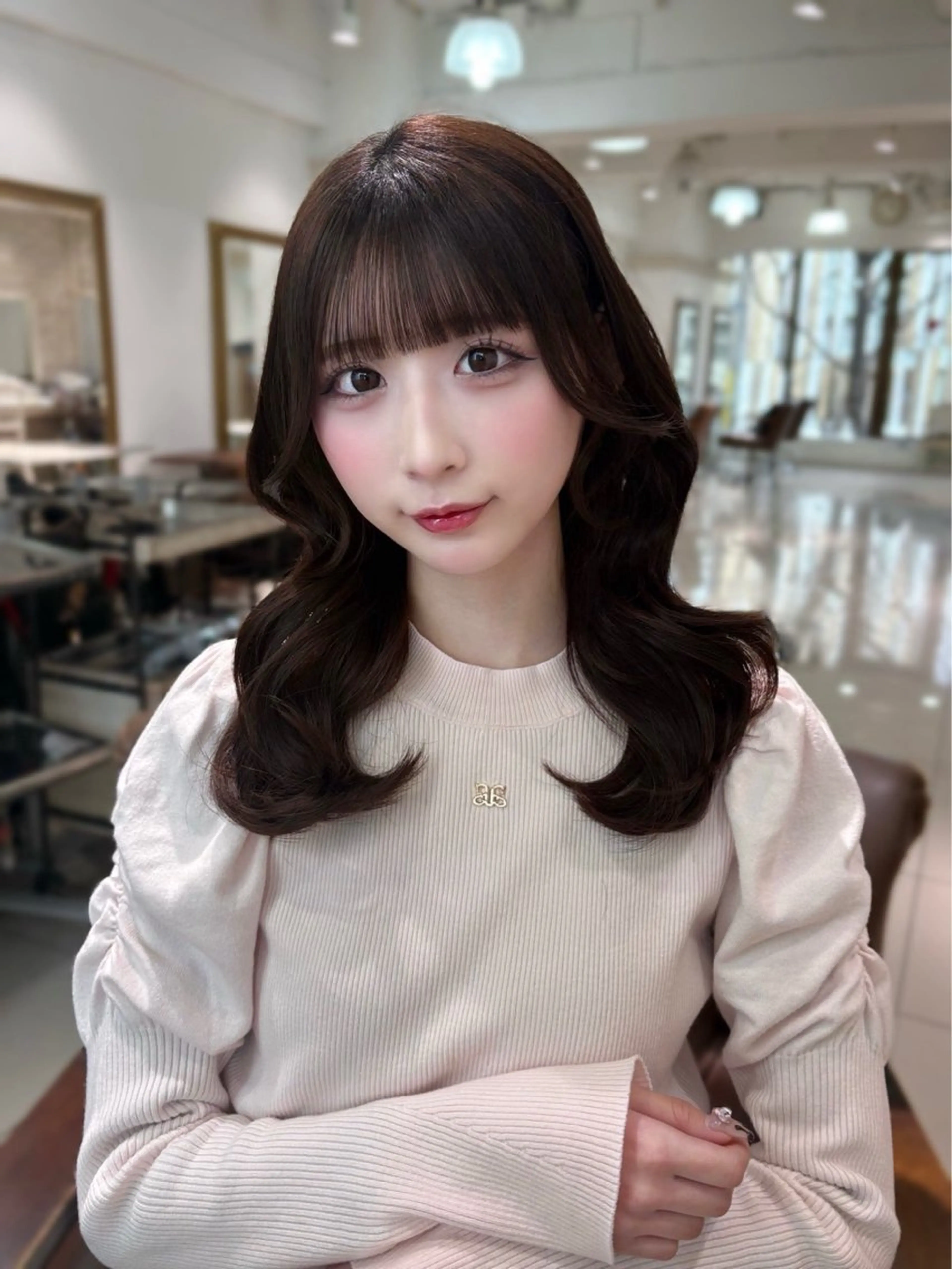 セミロング ヘアカラー トリートメント 艶モテカラー miku🏳️‍⚧️のヘアスタイル