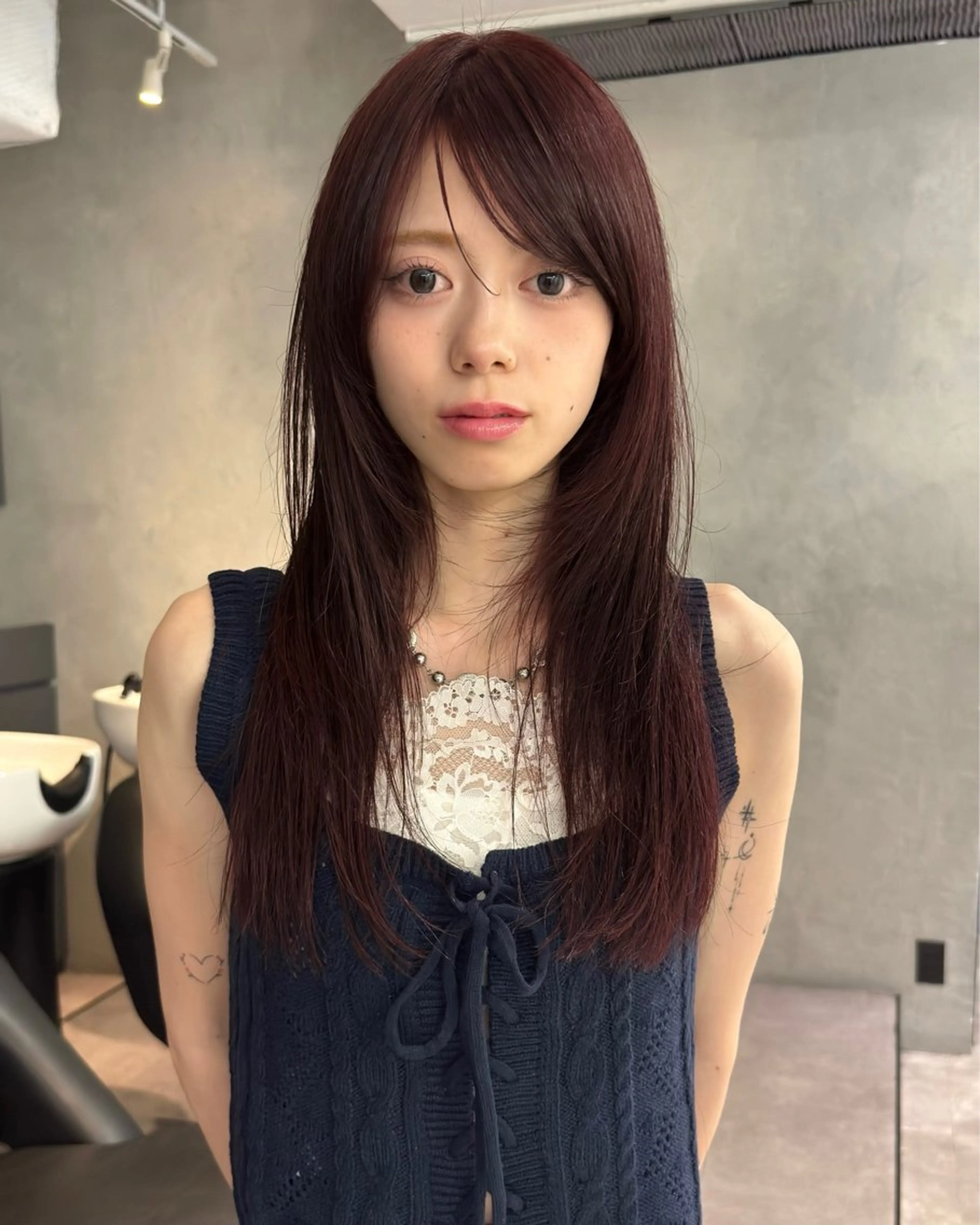 ロング カラー ボルドーカラー 🌿【パーマ美容師】 カイチ🌿のヘアスタイル