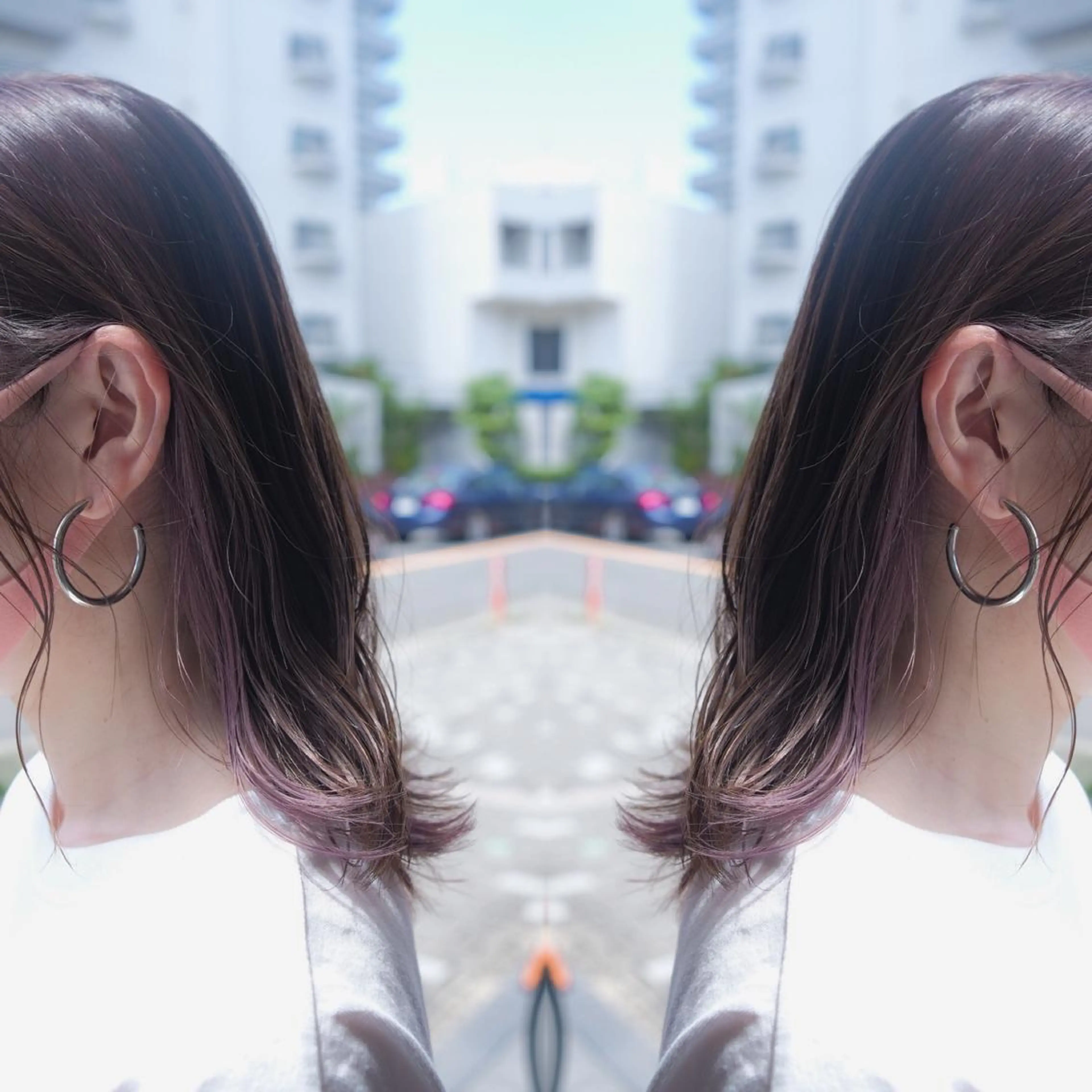 セミロング カラー ヘアアレンジ インナーカラー カット ヘアカラー トリートメント 竹内啓太 ボブのヘアスタイル