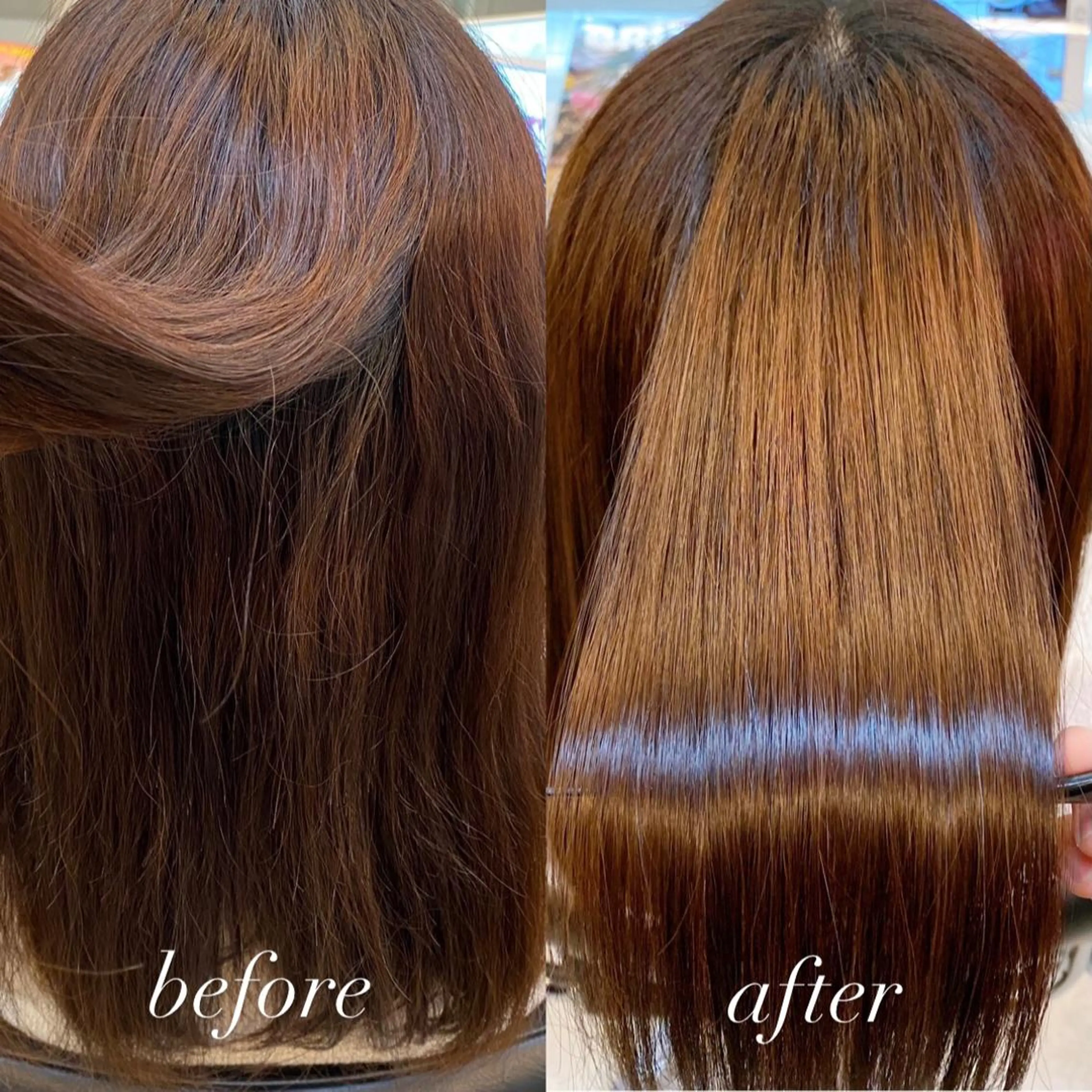 セミロング 髪質改善 トリートメント カット トリートメント 艶髪と透明感を ‼️/若林のヘアスタイル