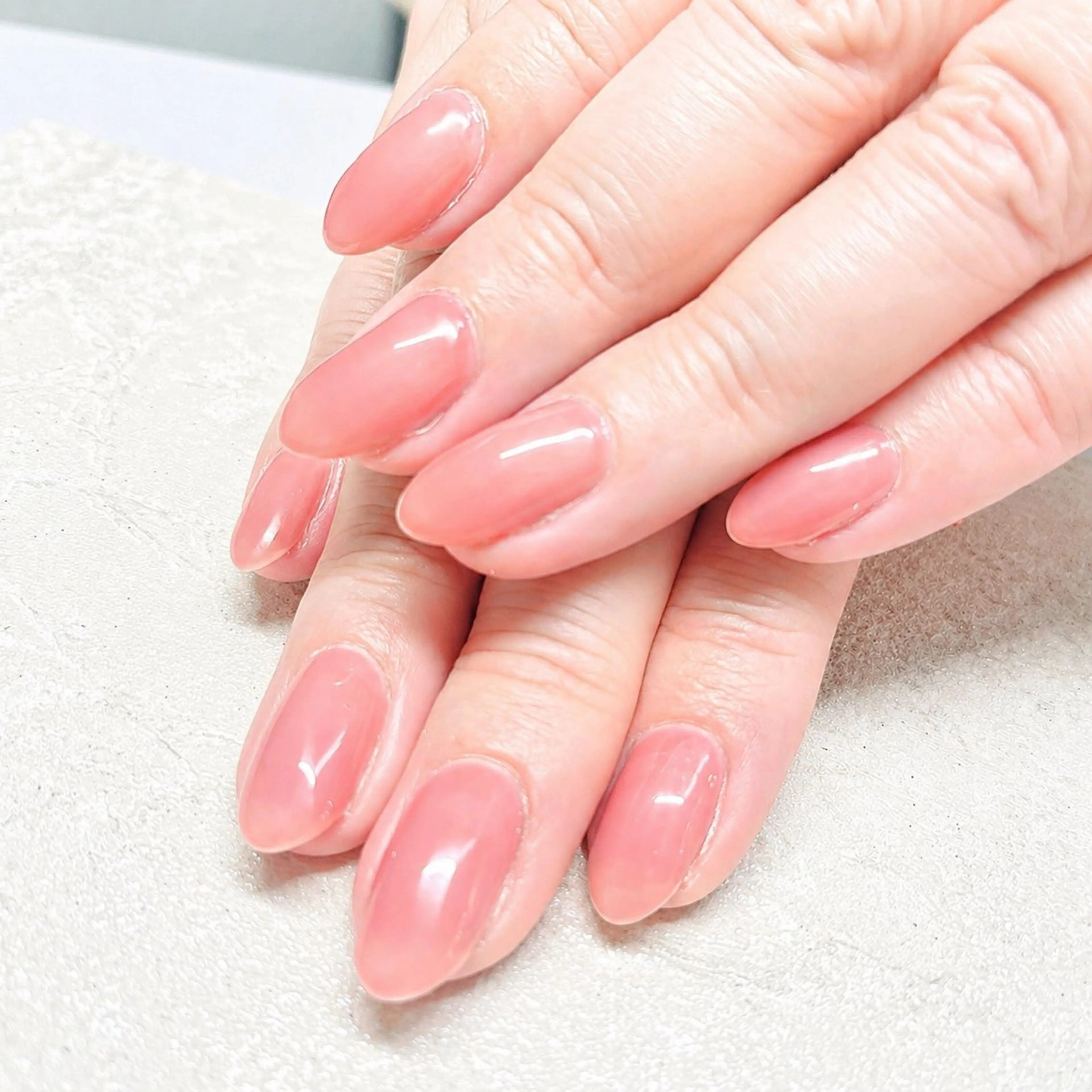 ネイル ワンカラーネイル ピンク ハンドネイル 銀座eye Rizm マユミのネイルデザイン