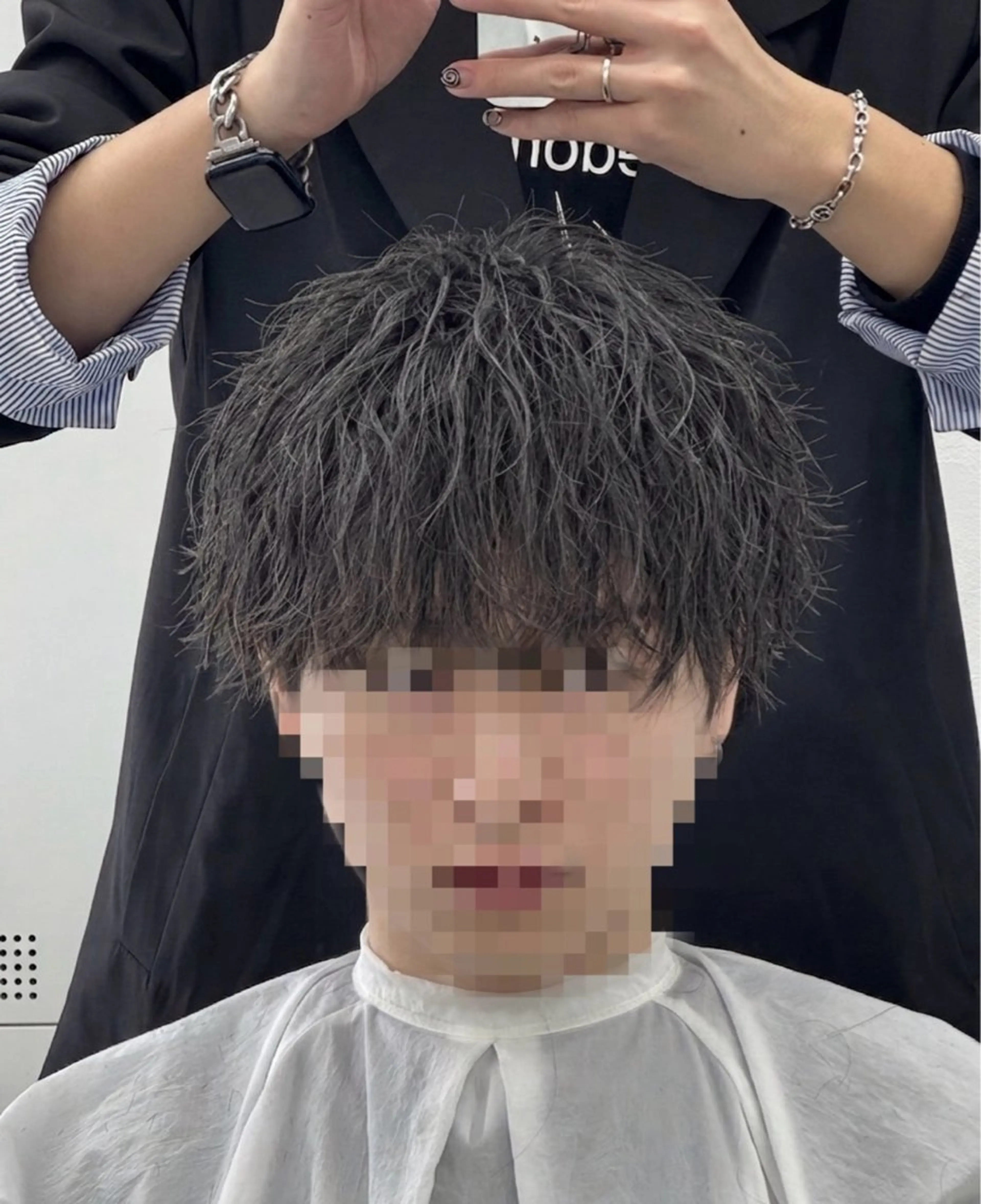 メンズ 赤み消し／アッシュ系 ／ダウンパーマ／優斗のヘアスタイル