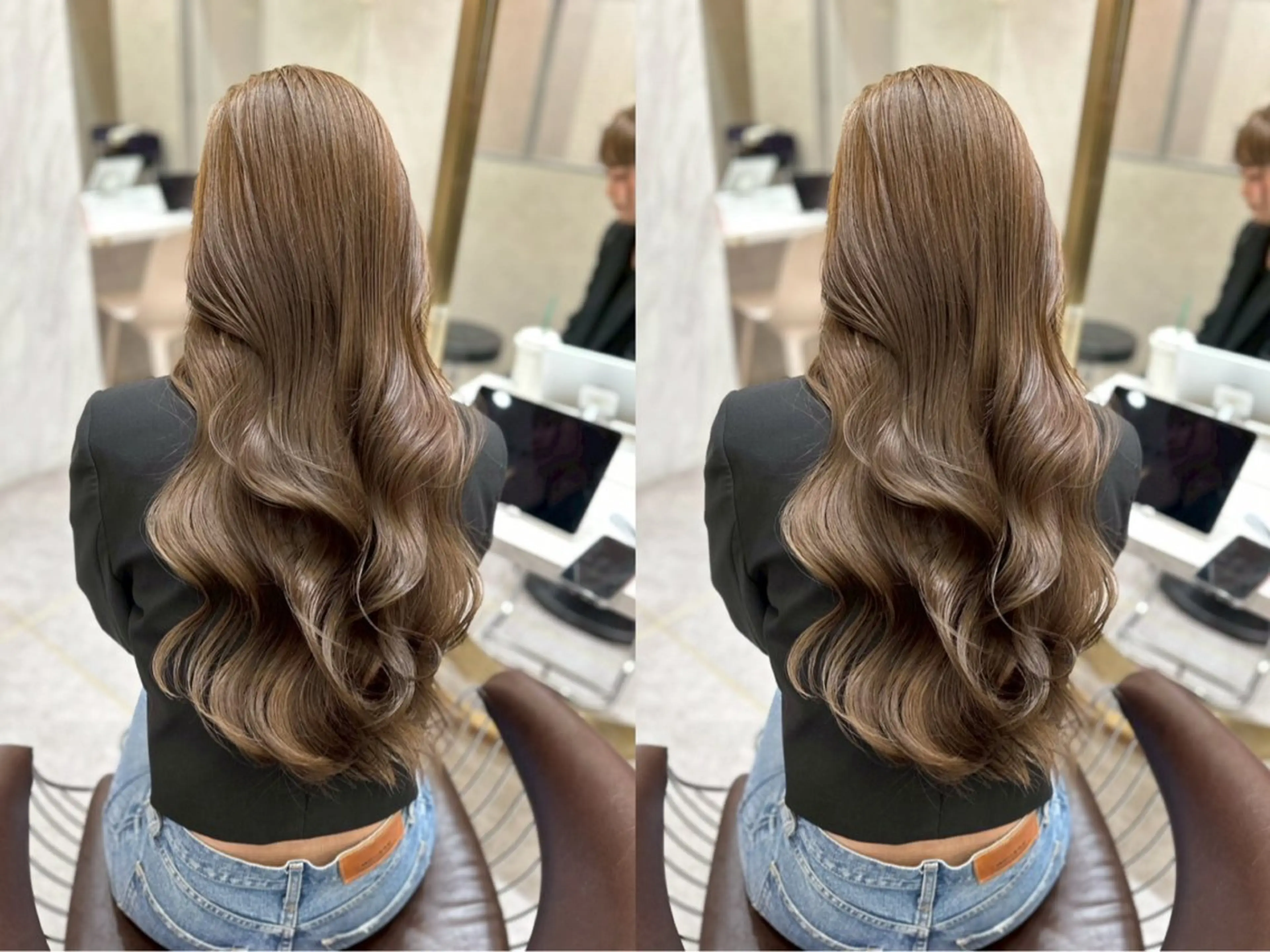 ロング カラー 髪質改善 レイヤーカット 縮毛矯正 【博多髪質改善】 吉村　清志のヘアスタイル