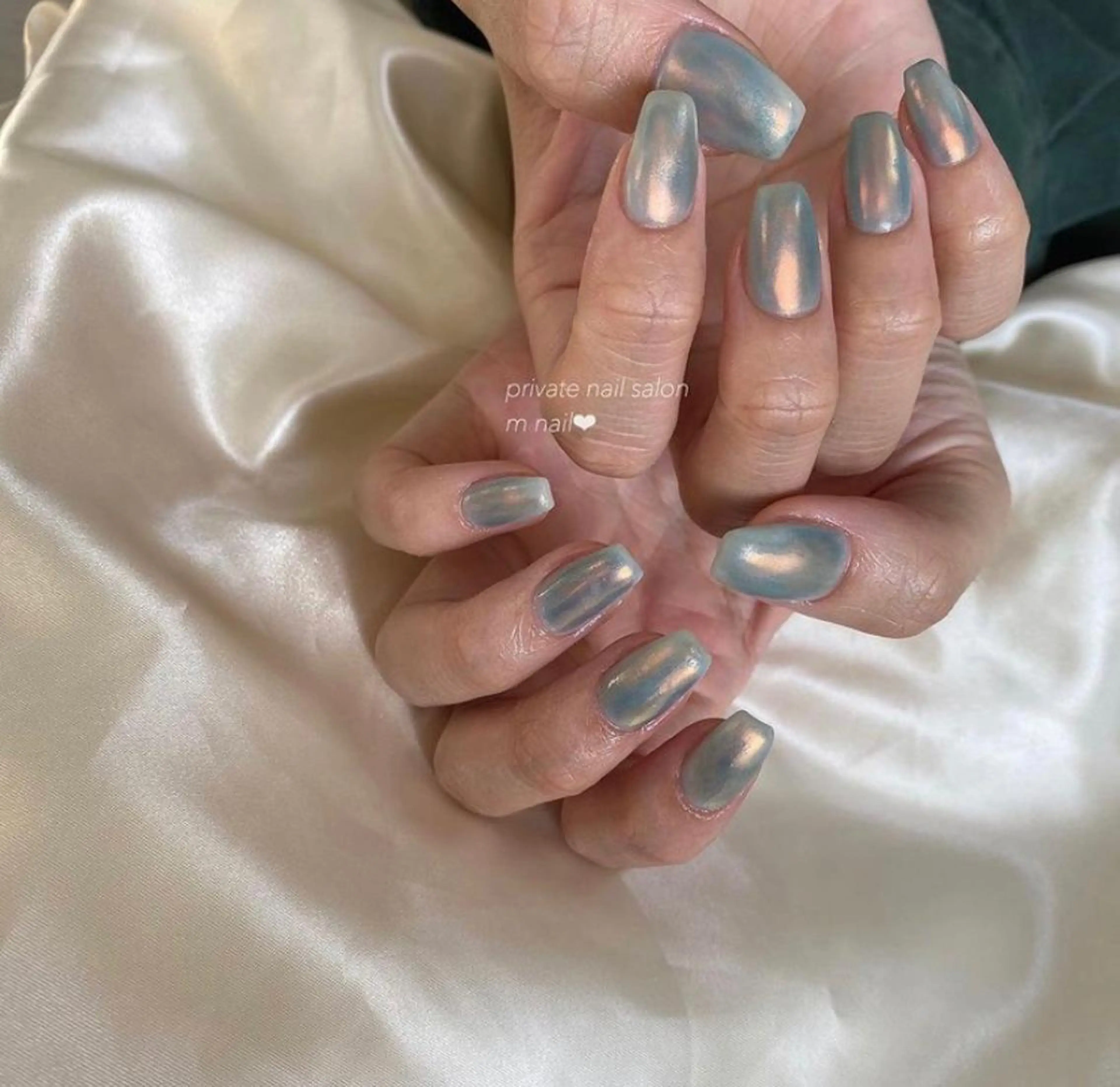 ネイル ブルー ハンドネイル 小河原 舞のネイルデザイン