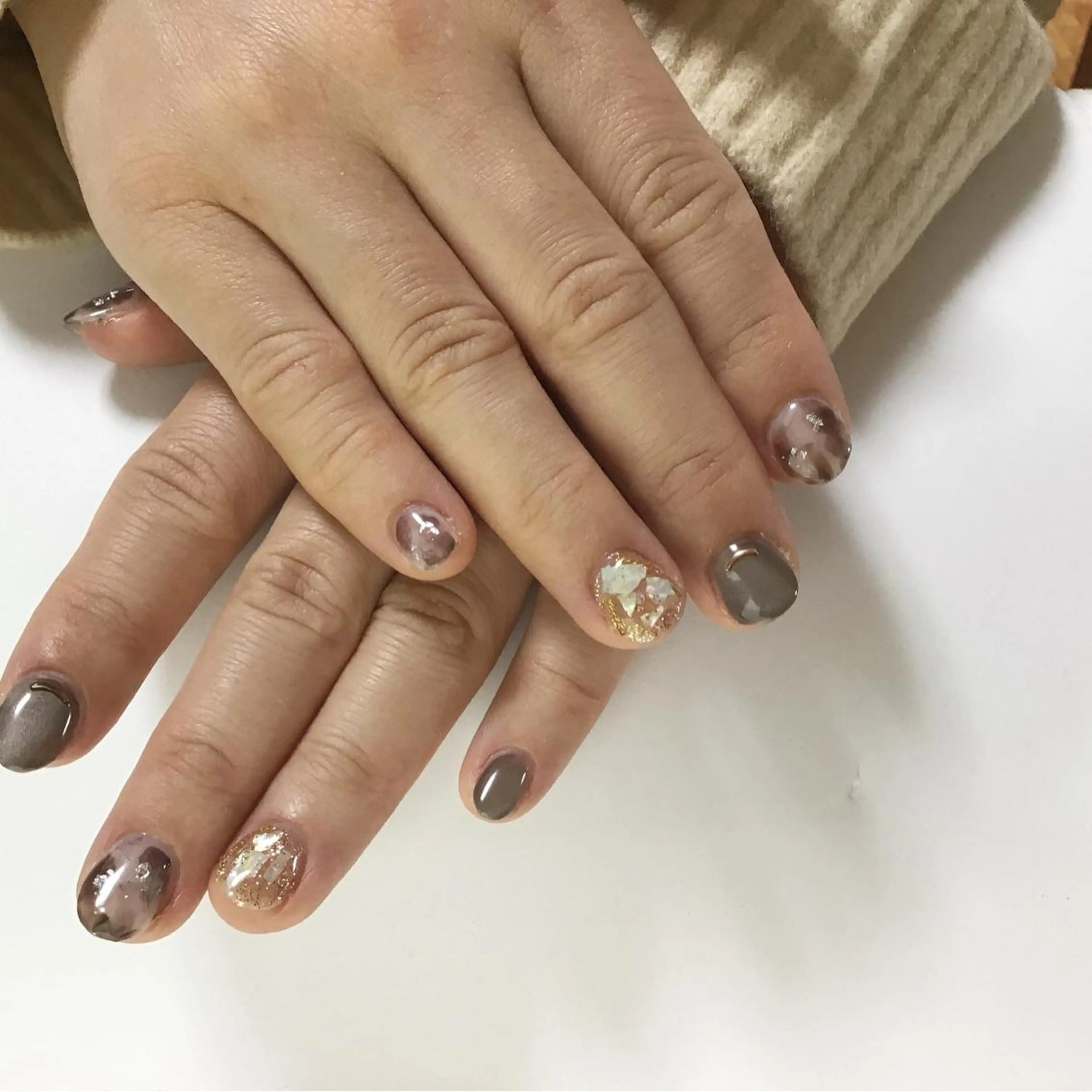 ネイル マグネットネイル ワンカラーネイル フットネイル gui amichanのネイルデザイン