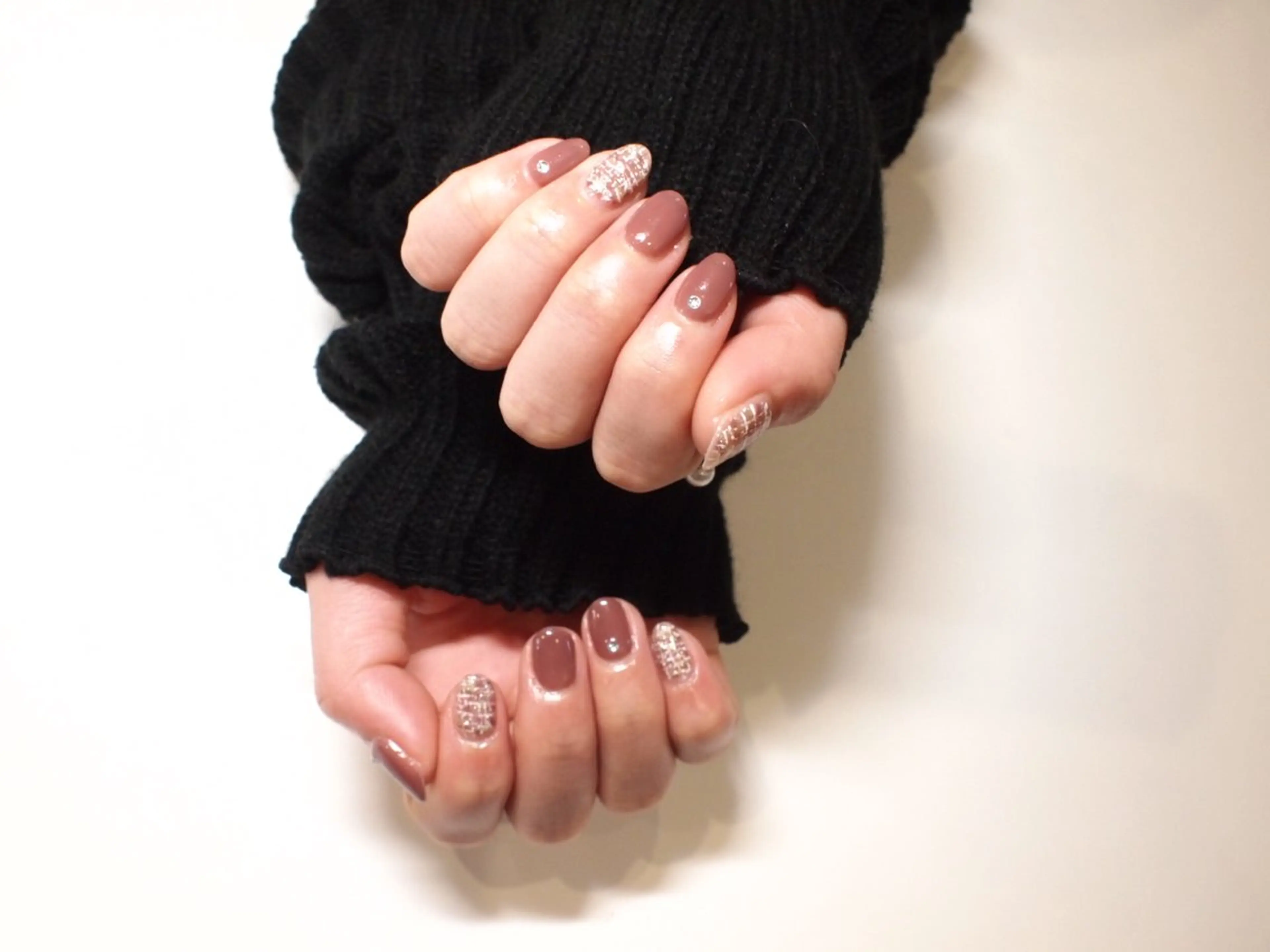 ネイル シンプルネイル ツイードネイル 【ＯＲＧＡＮ】 nailのネイルデザイン