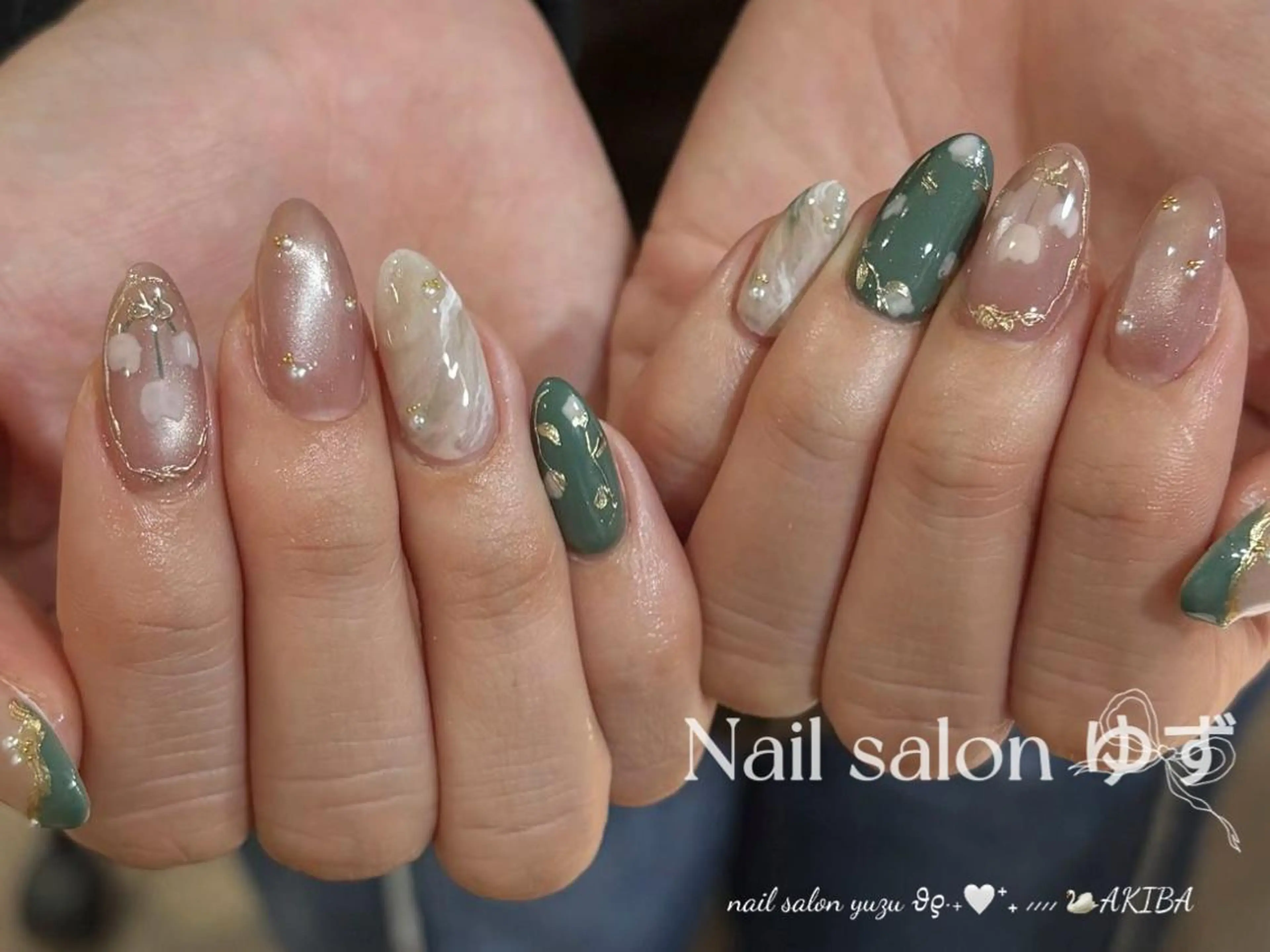 ネイル ハンドネイル MAKI💚💚💚 秋葉原.のネイルデザイン