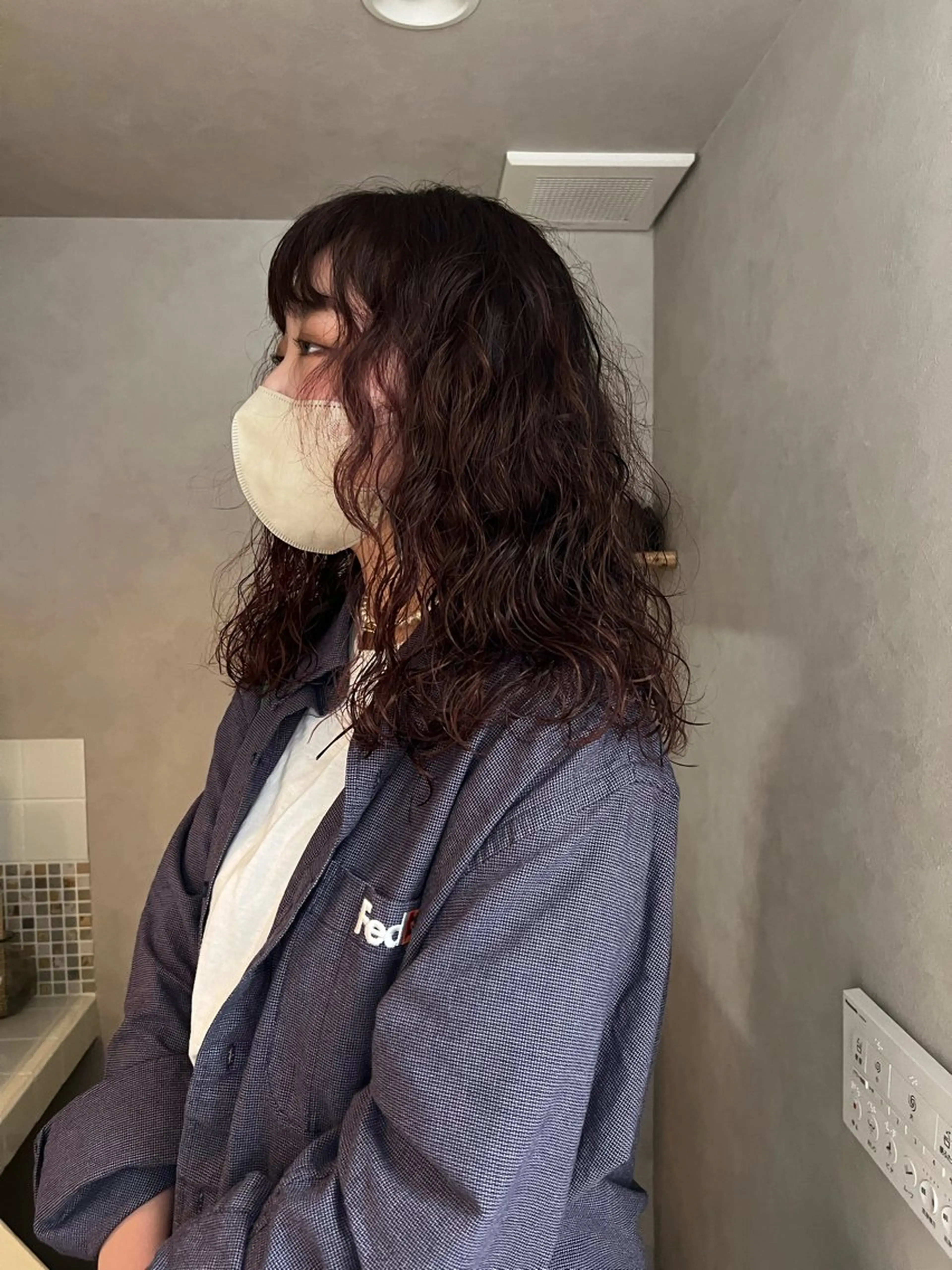 ロング パーマ nishido ハイライト/パーマのヘアスタイル