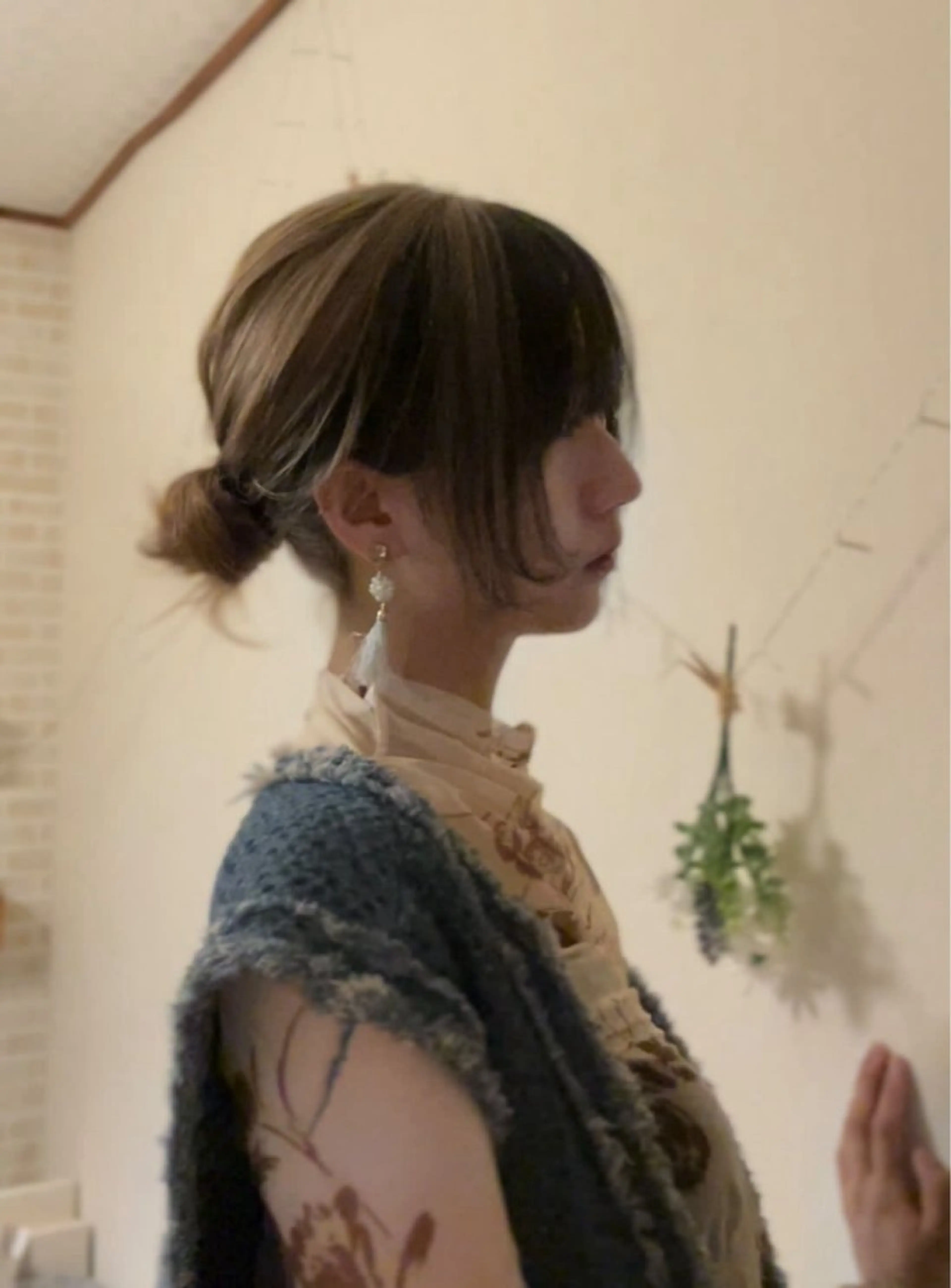 カラー ミストバング デザインカラー  フェイスフレーミング 仲川 礼のヘアスタイル