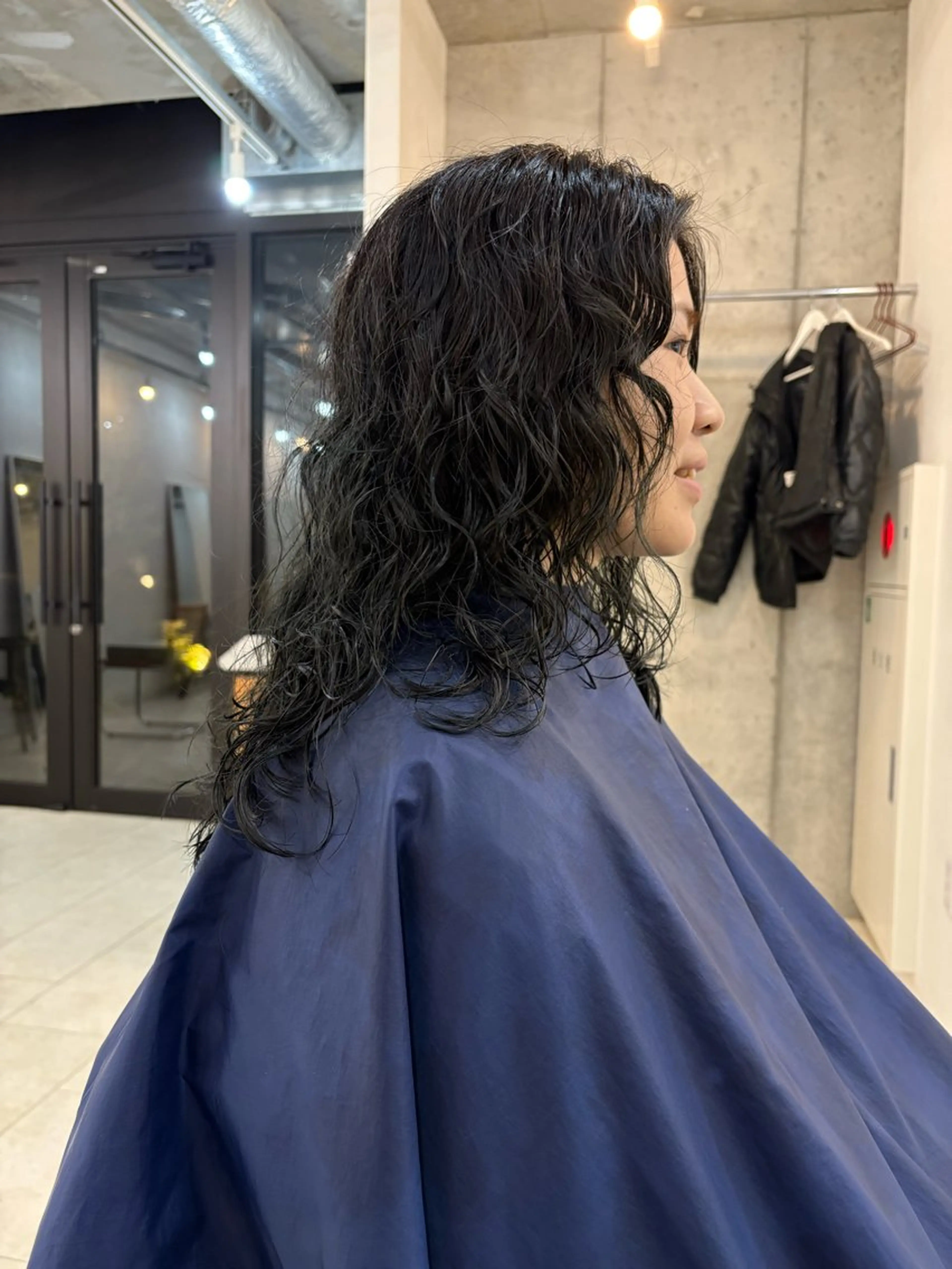 セミロング カラー パーマ カット ヘアカラー パーマ eri kinjoのヘアスタイル
