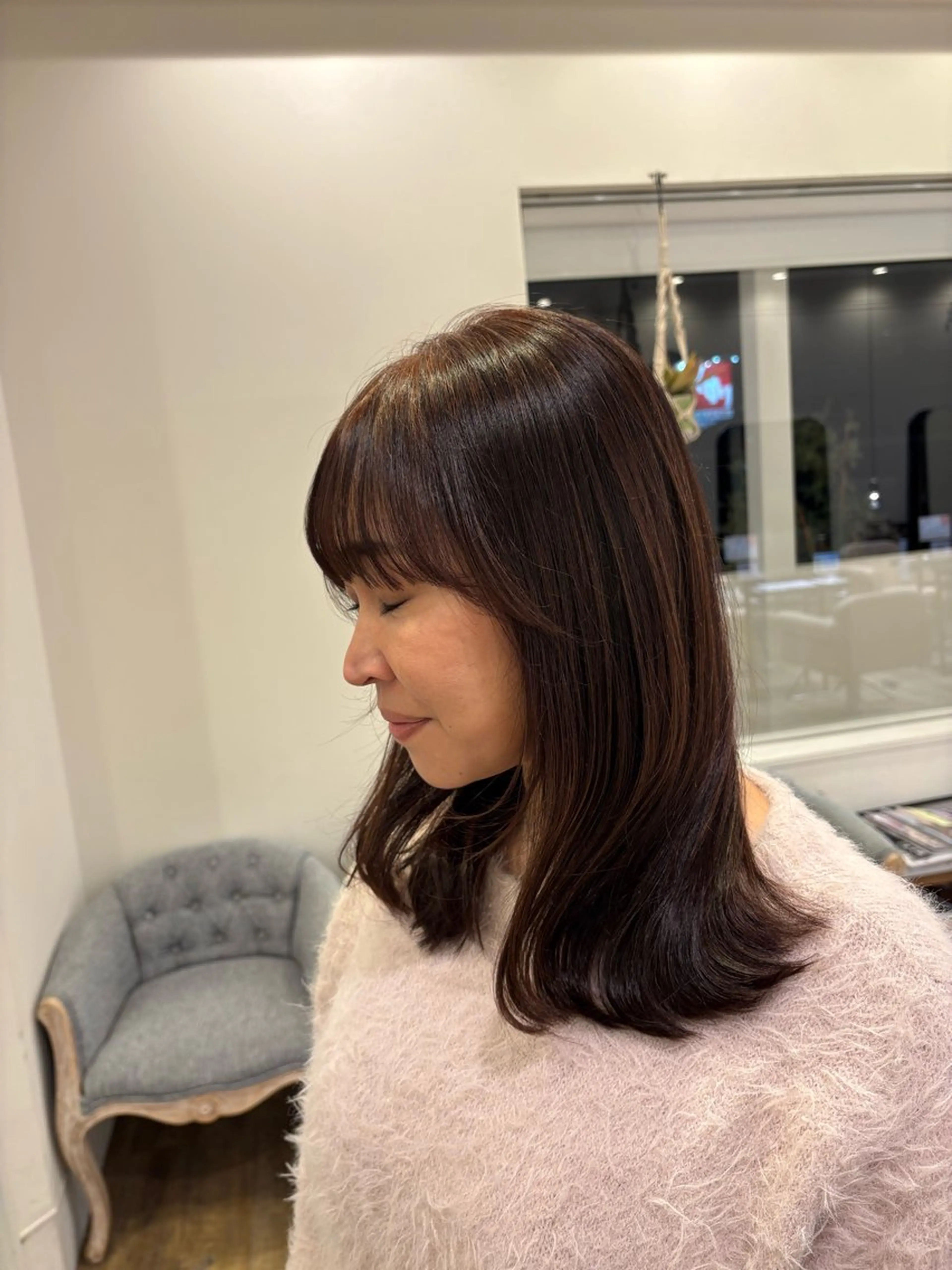 ミディアム くびれヘア MAHAE 中司のヘアスタイル