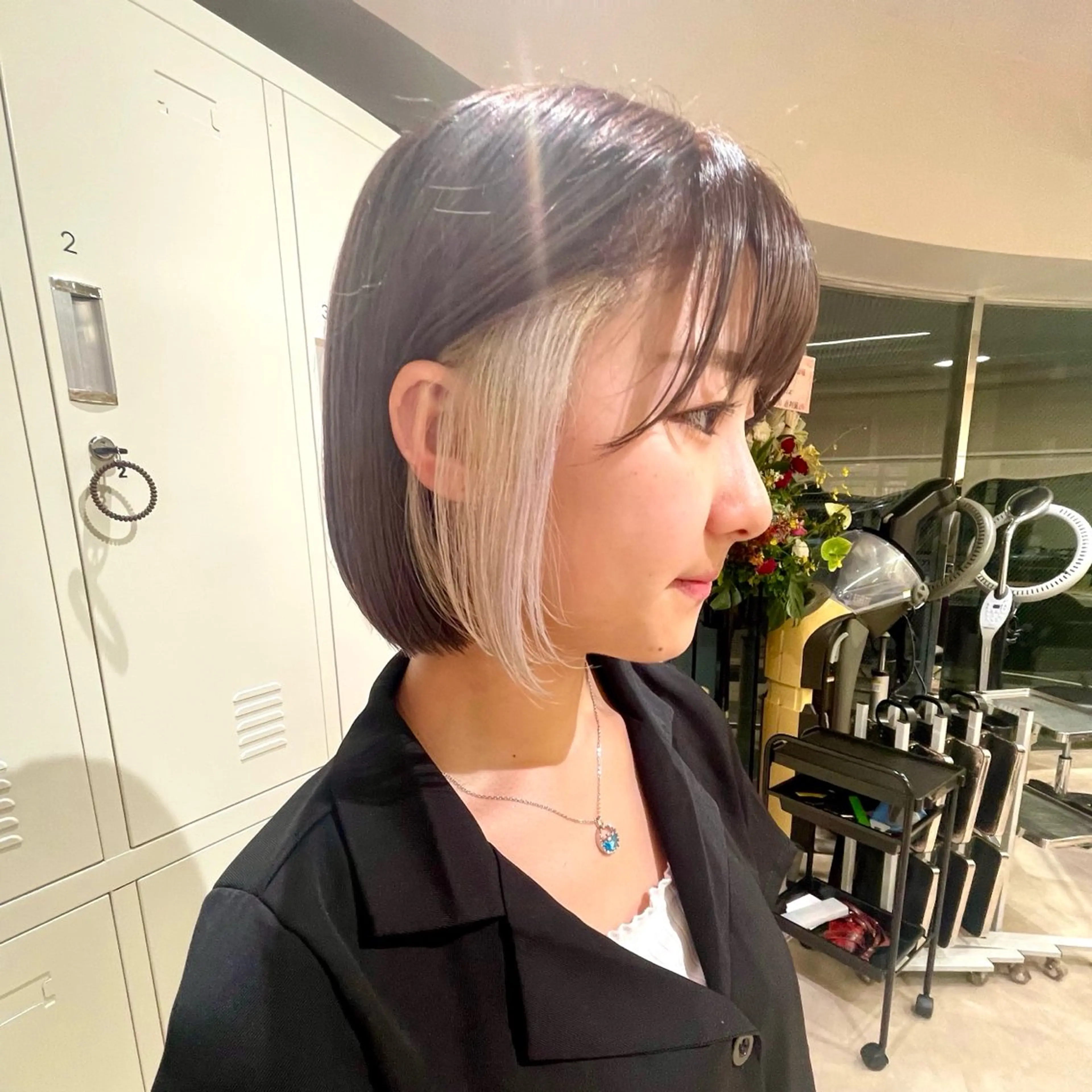 ミディアム カラー ヘアカラー トリートメント ショート/ボブ/ 透明感カラー/ほのかのヘアスタイル