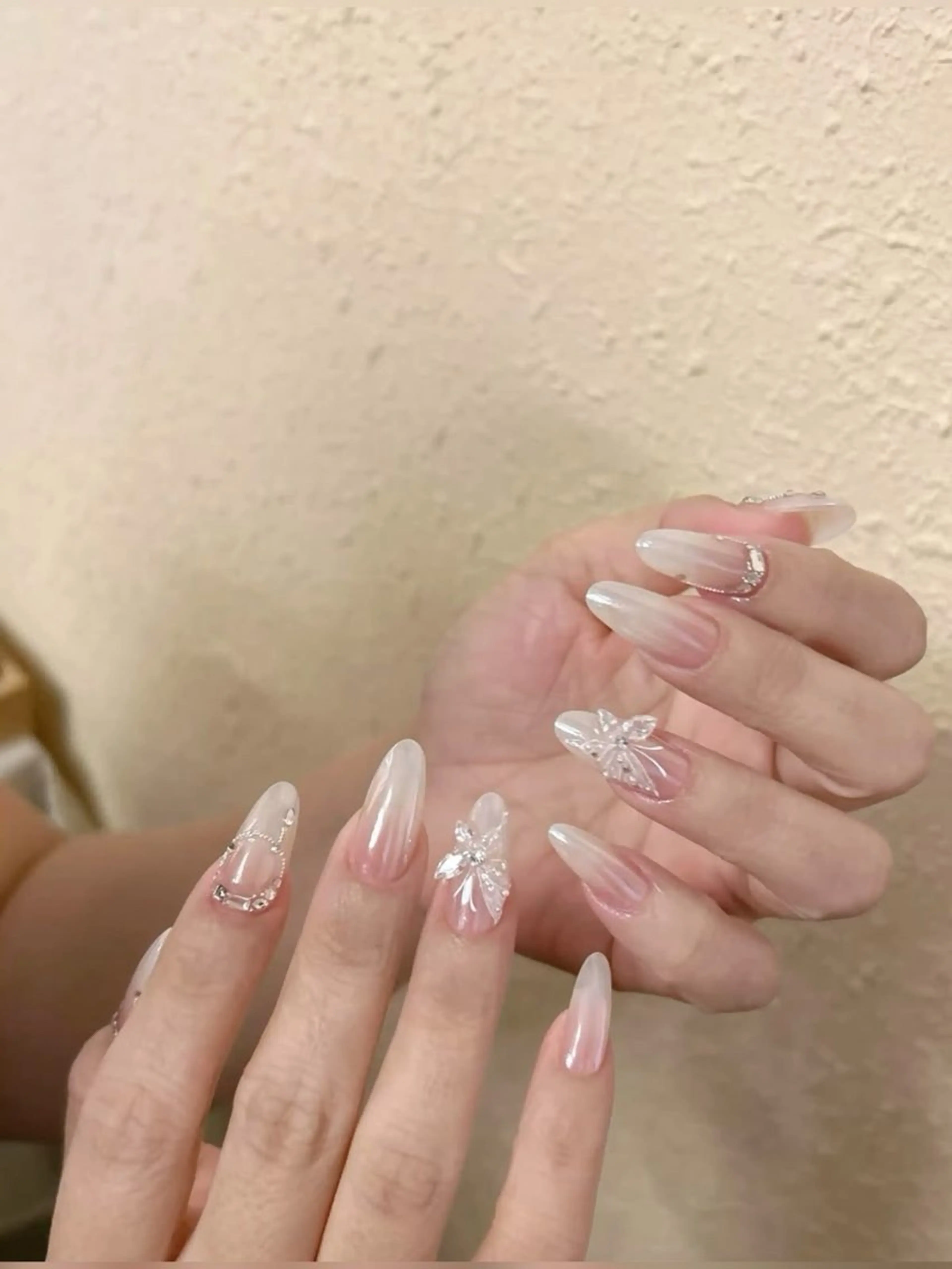 ネイル 長さ出し フレンチネイル グラデーション 卒業式 マグネットネイル Sora nail 長さ出し専門店のネイルデザイン