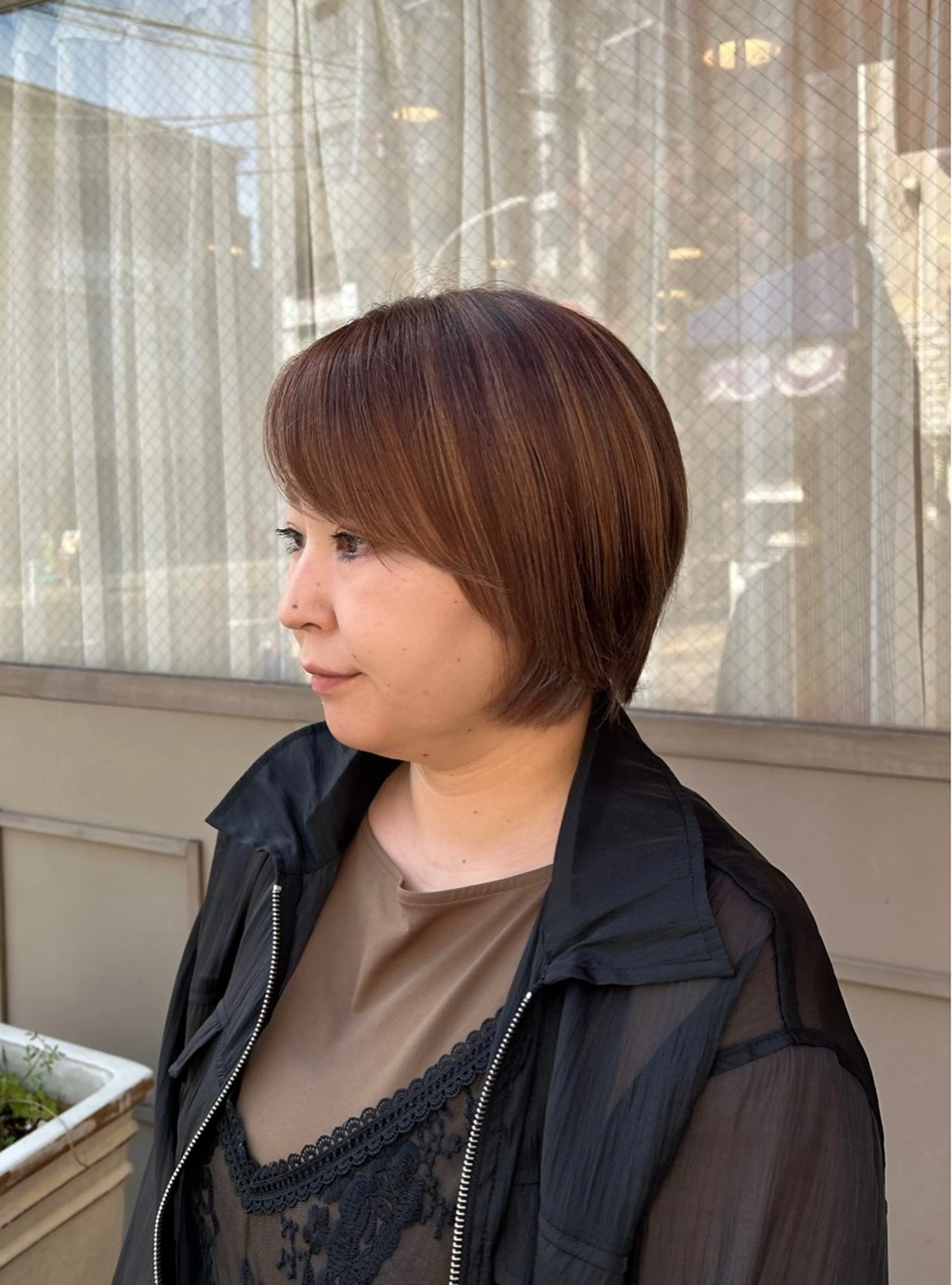 ショート カラー ダブルカラー ハイライトカラー ハイライト ヘアカラー 七彩 ななせのヘアスタイル