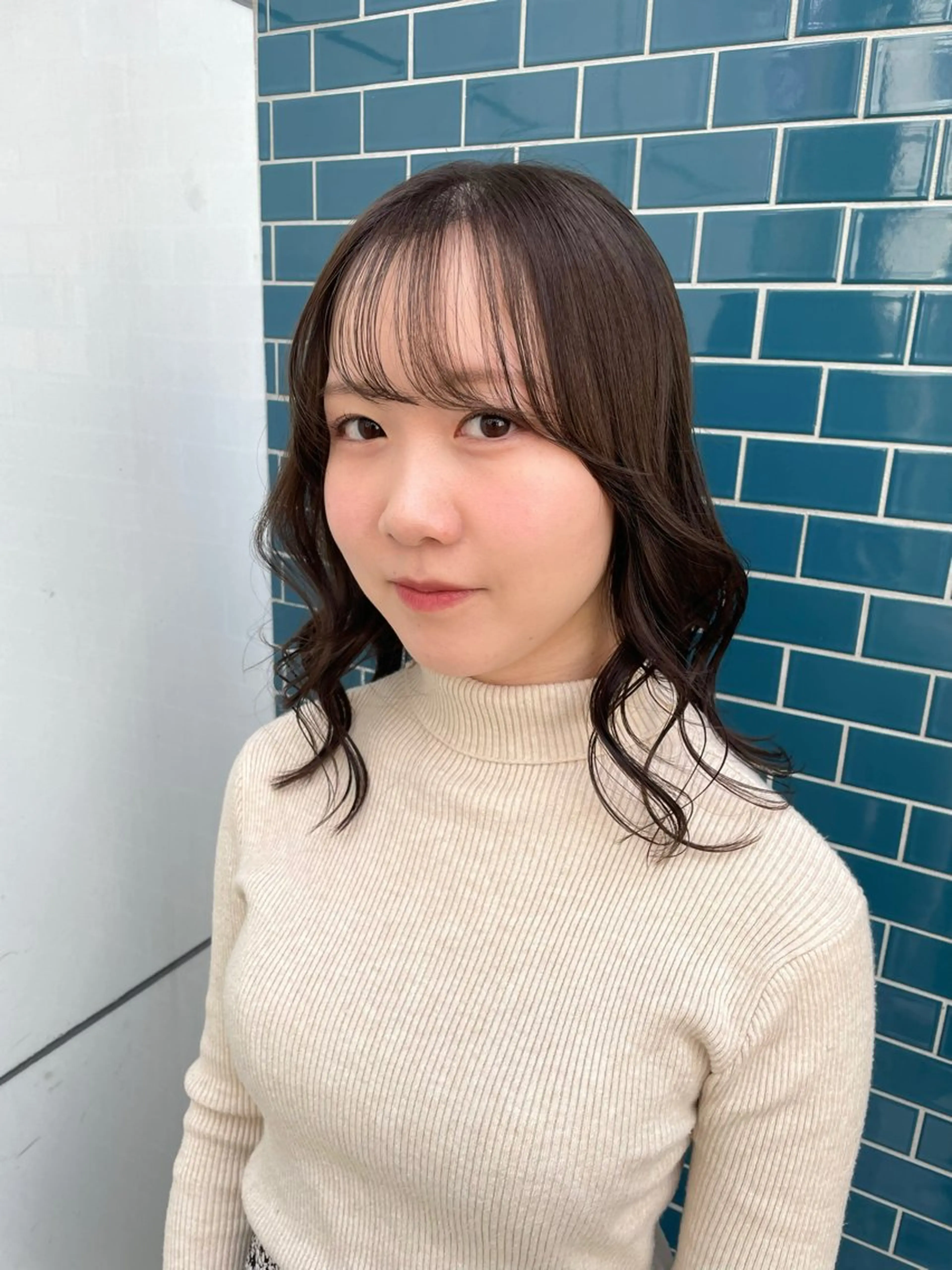 セミロング カラー 透明感カラー グレージュ オリーブグレージュ オリーブグレー ユウナ🎀レイヤー/ 暖色カラーのヘアスタイル