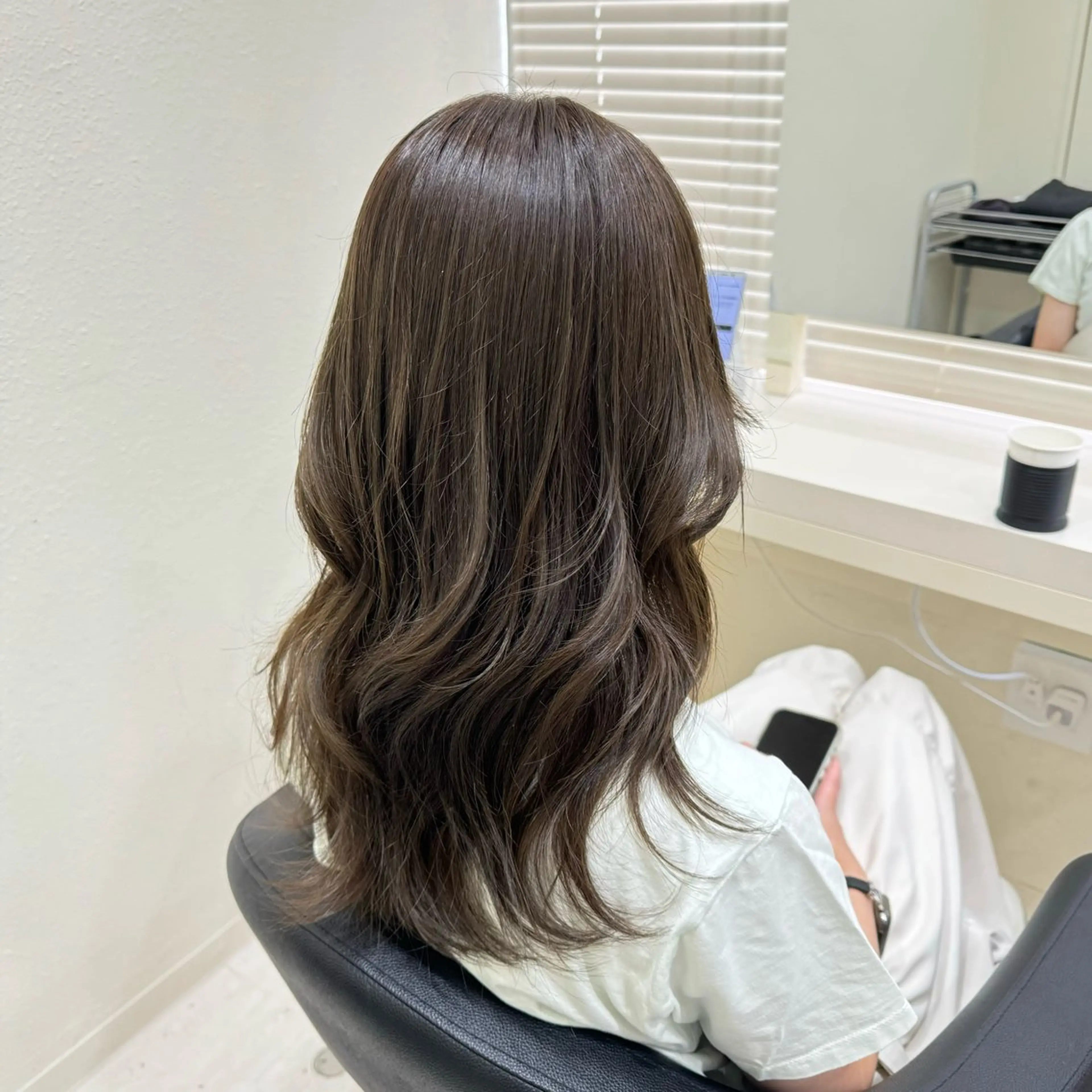 セミロング カラー 暖色🩷透明感カラー ♡Maika♡のヘアスタイル