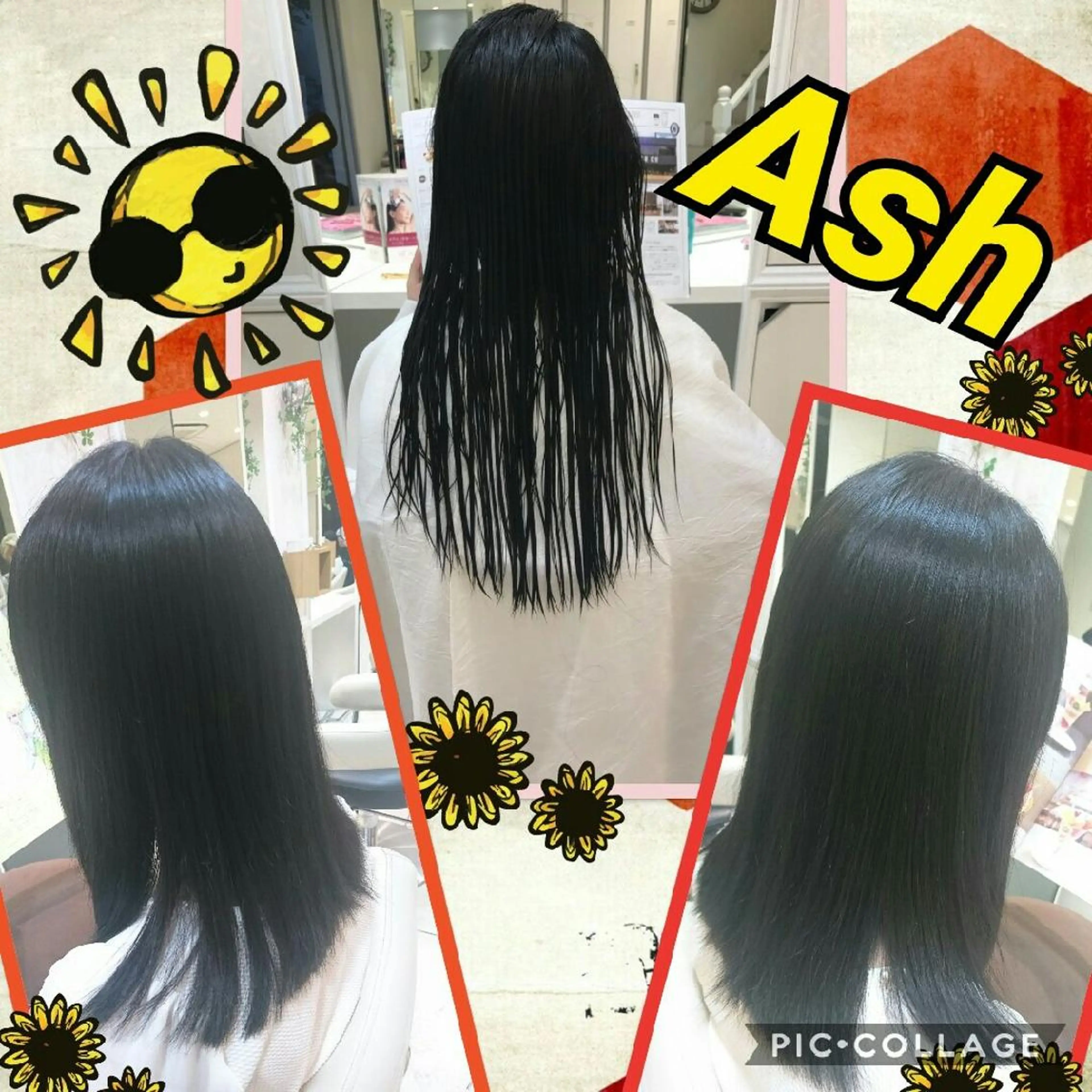 ミディアム 縮毛矯正 カット ヘッドスパ ヘアセット 永島 桜のヘアスタイル