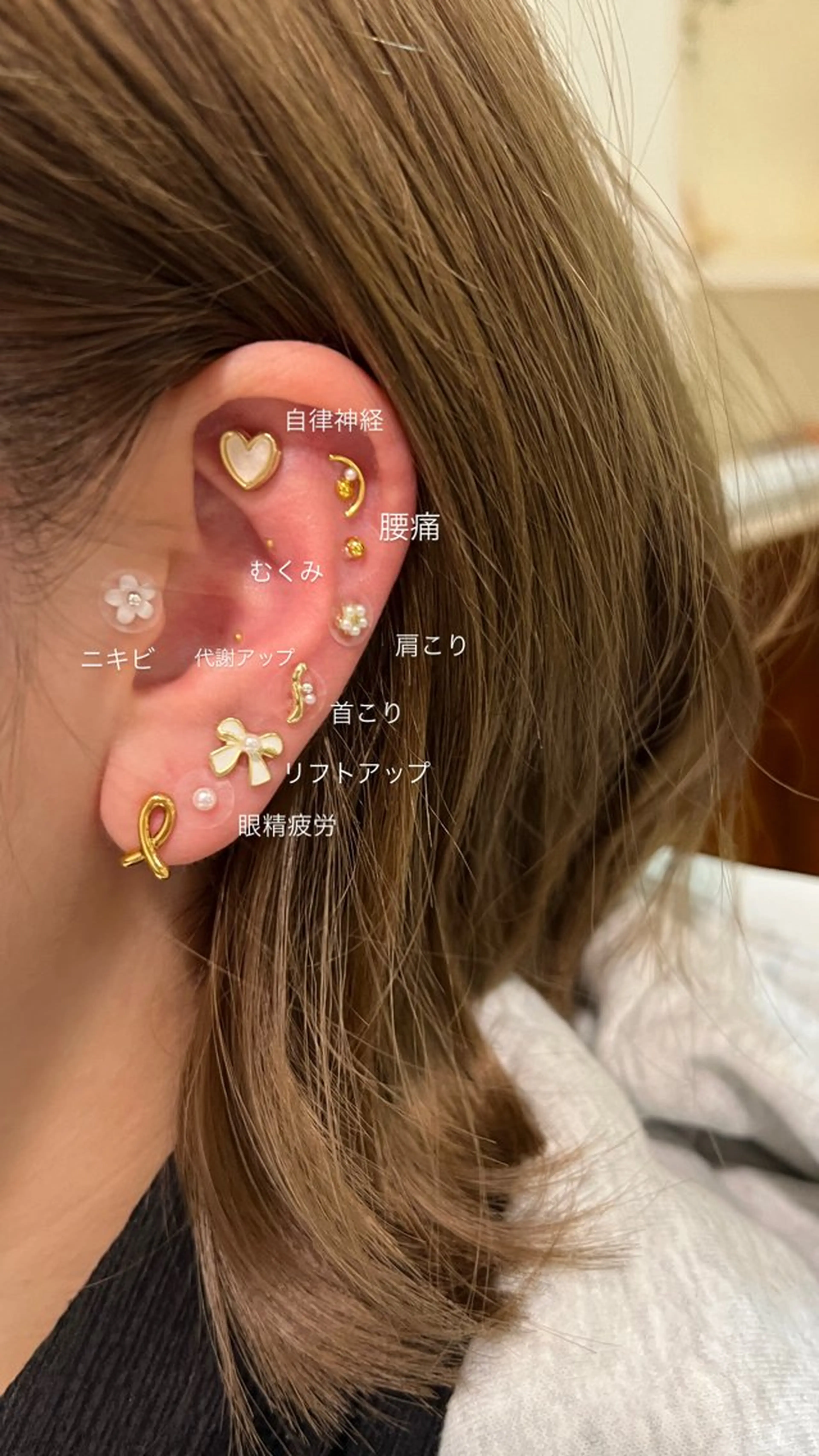 SNSで話題！耳ツボジュエリー16粒（クイック耳ほぐし付き）の写真