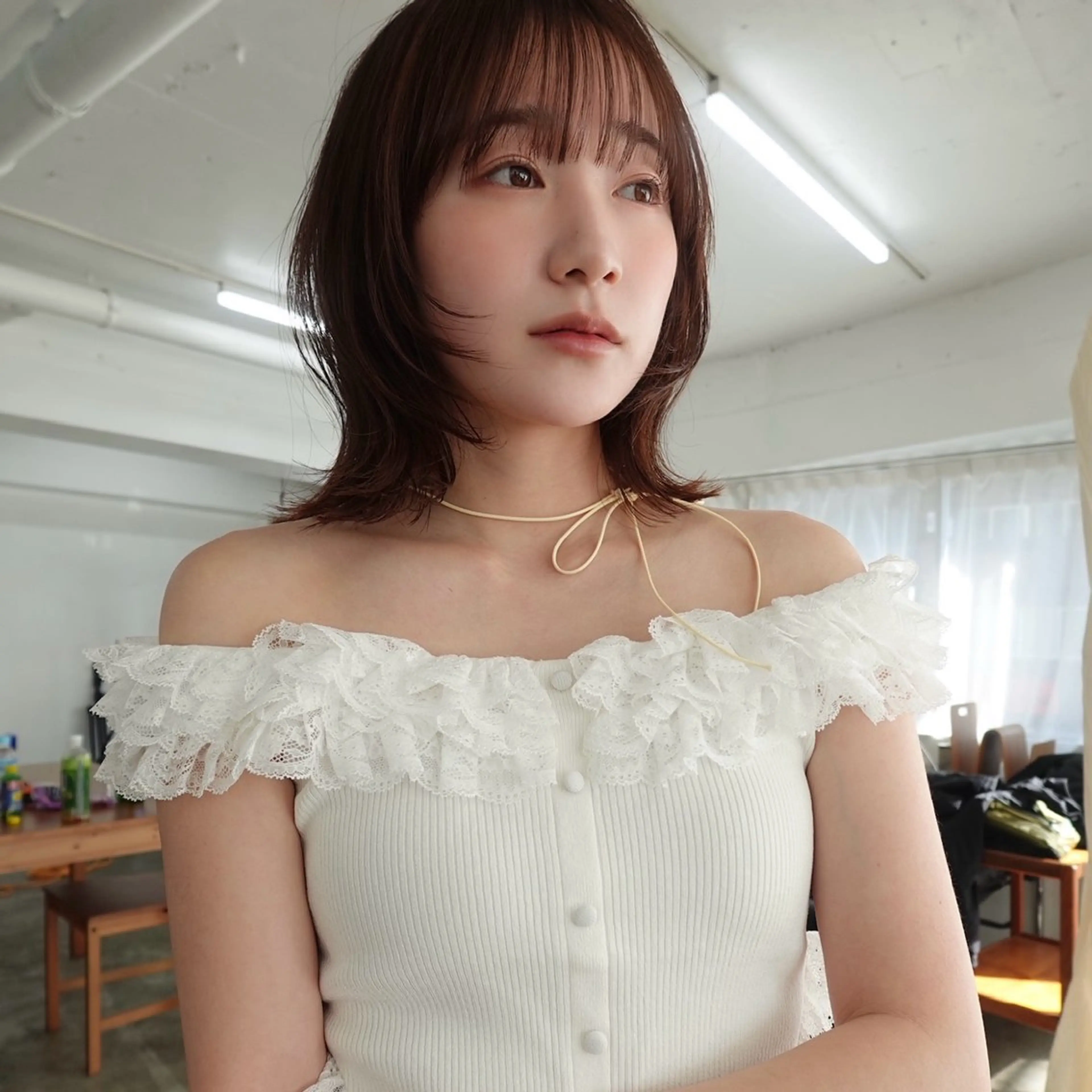 ミディアム ボブレイヤー ボブ レイヤーカット カット ヘアカラー 韓国レイヤー/暖色 カラー/KOTONEのヘアスタイル