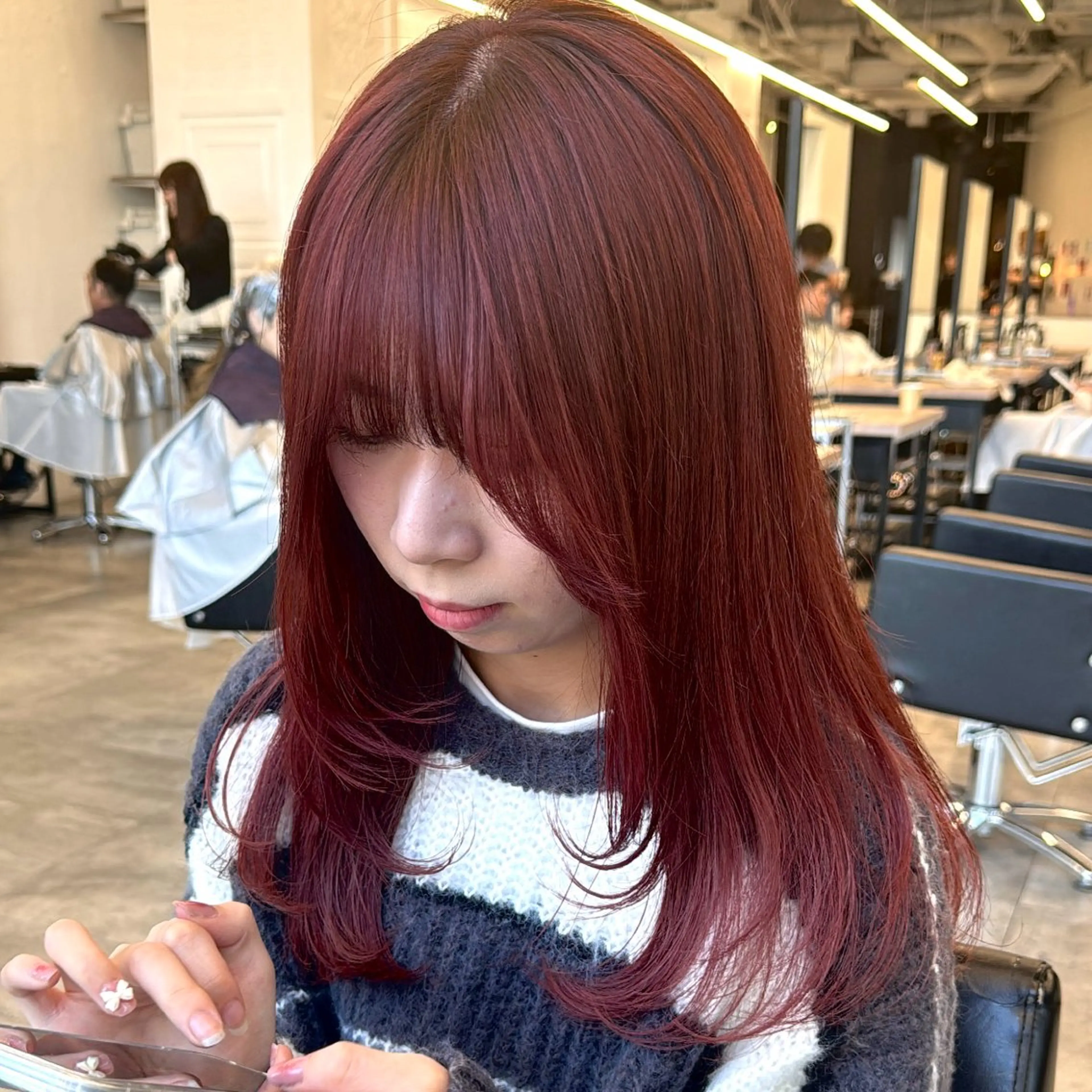 ロング カラー ヘアアレンジ 暖色/ショート/ボブ /hana🌸のヘアスタイル