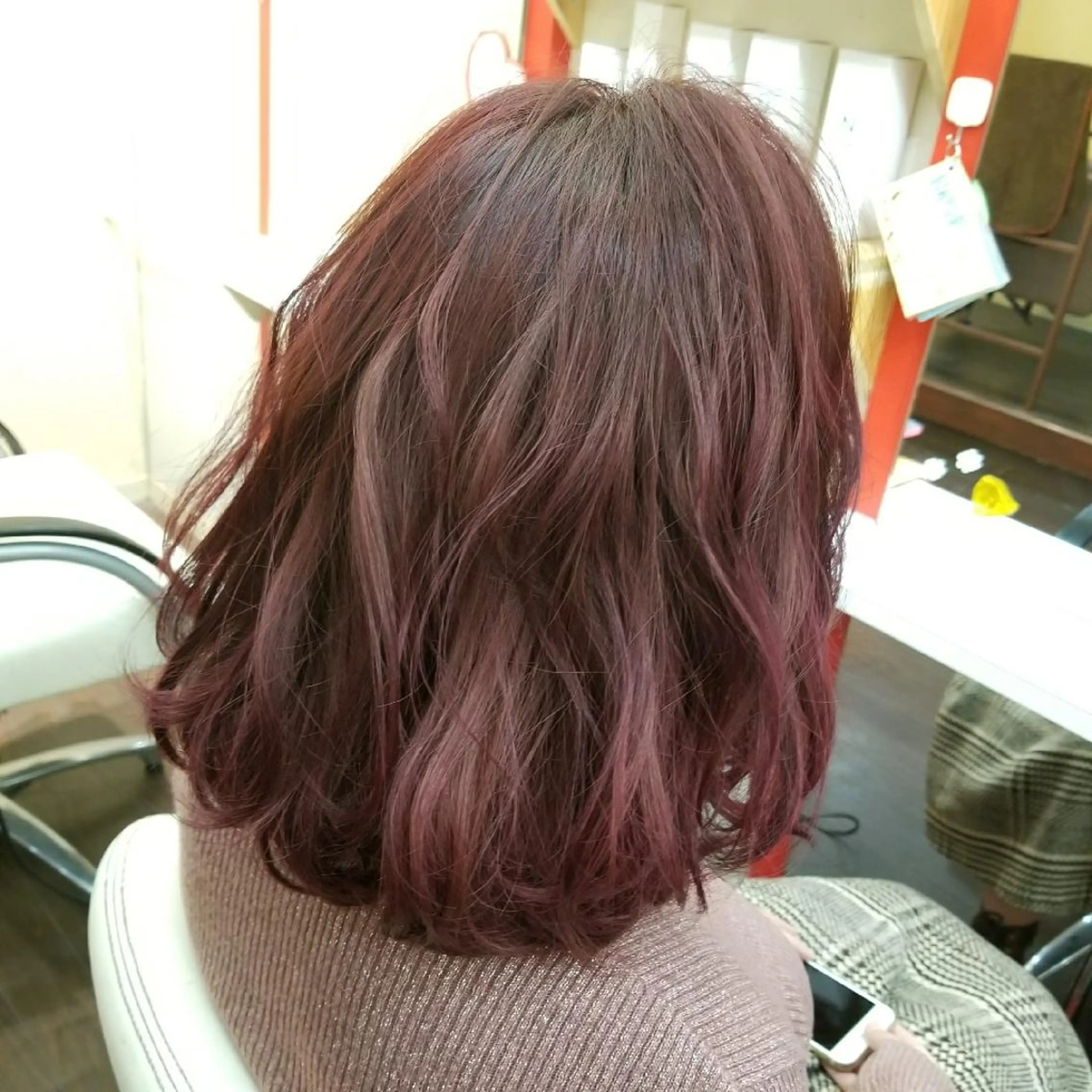 ミディアム カラー 植田 /エクステ /ブリーチ/髪質改善のヘアスタイル