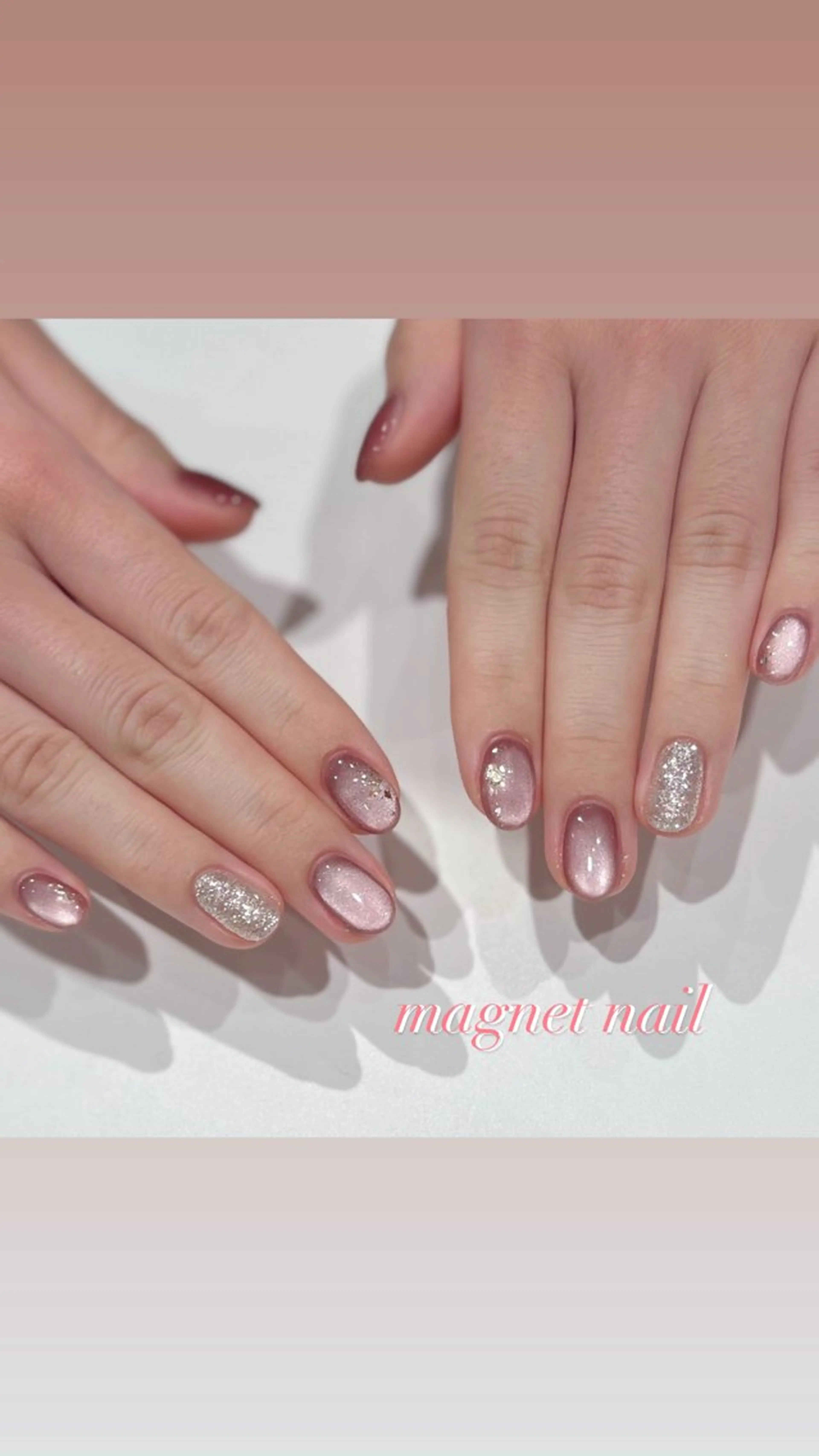 ネイル アートネイル ジェルネイル キラキラネイル ラメ(グリッター) マグネットネイル ハンドネイル VINGT NAIL Aika.K🍒のネイルデザイン
