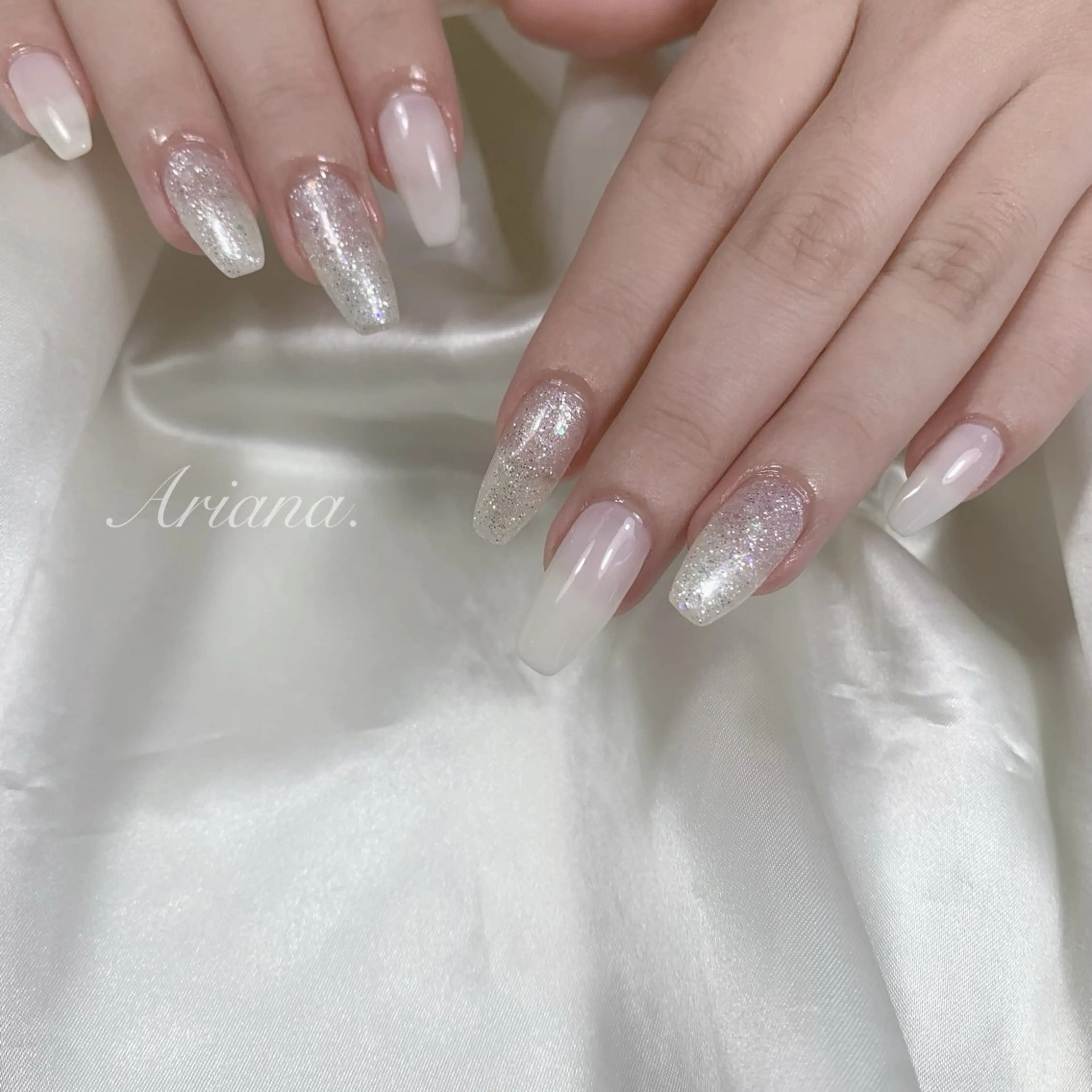 ラメグラデーション♡ワンカラーの写真