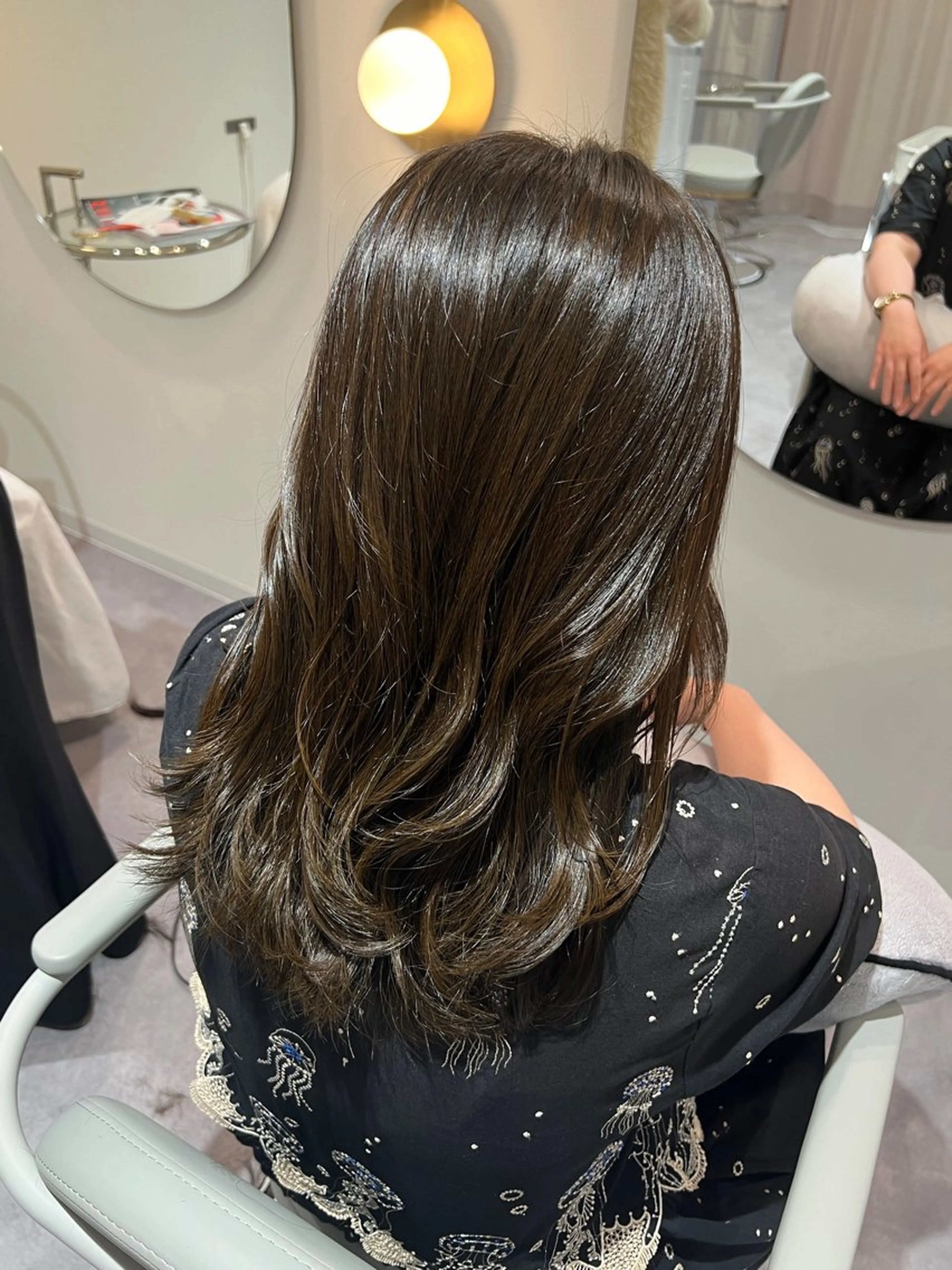 ミディアム ヘアカラー トリートメント 美髪✨艶髪✨髪質改善 カラー特化🌙鈴屋和のヘアスタイル