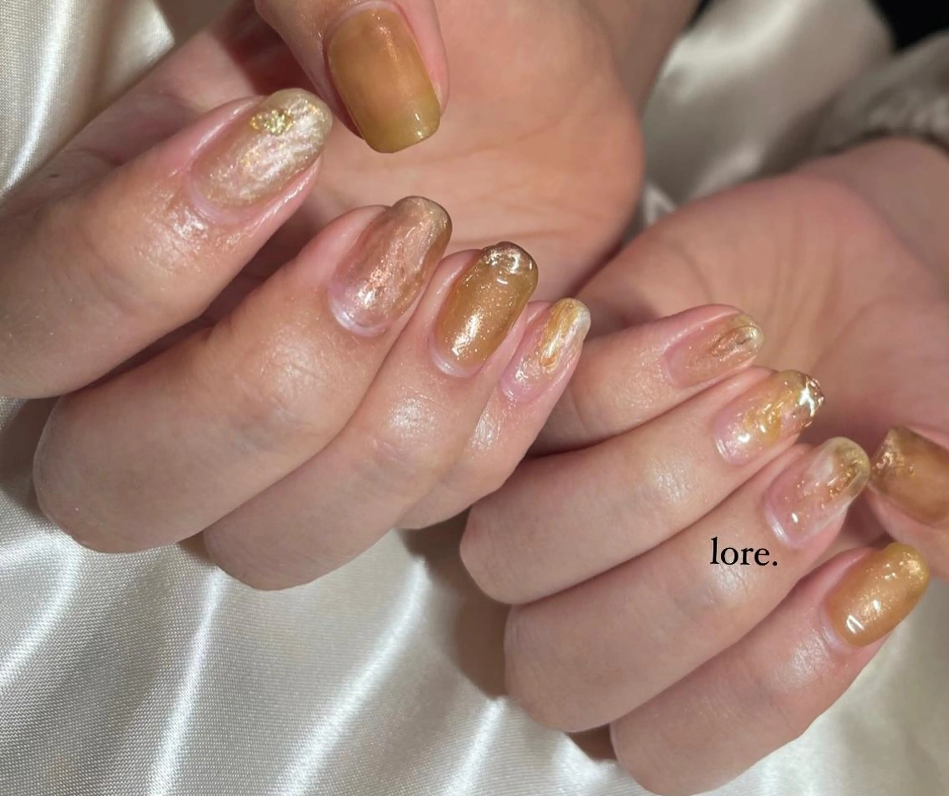 ネイル ブラウン lore. nailのネイルデザイン